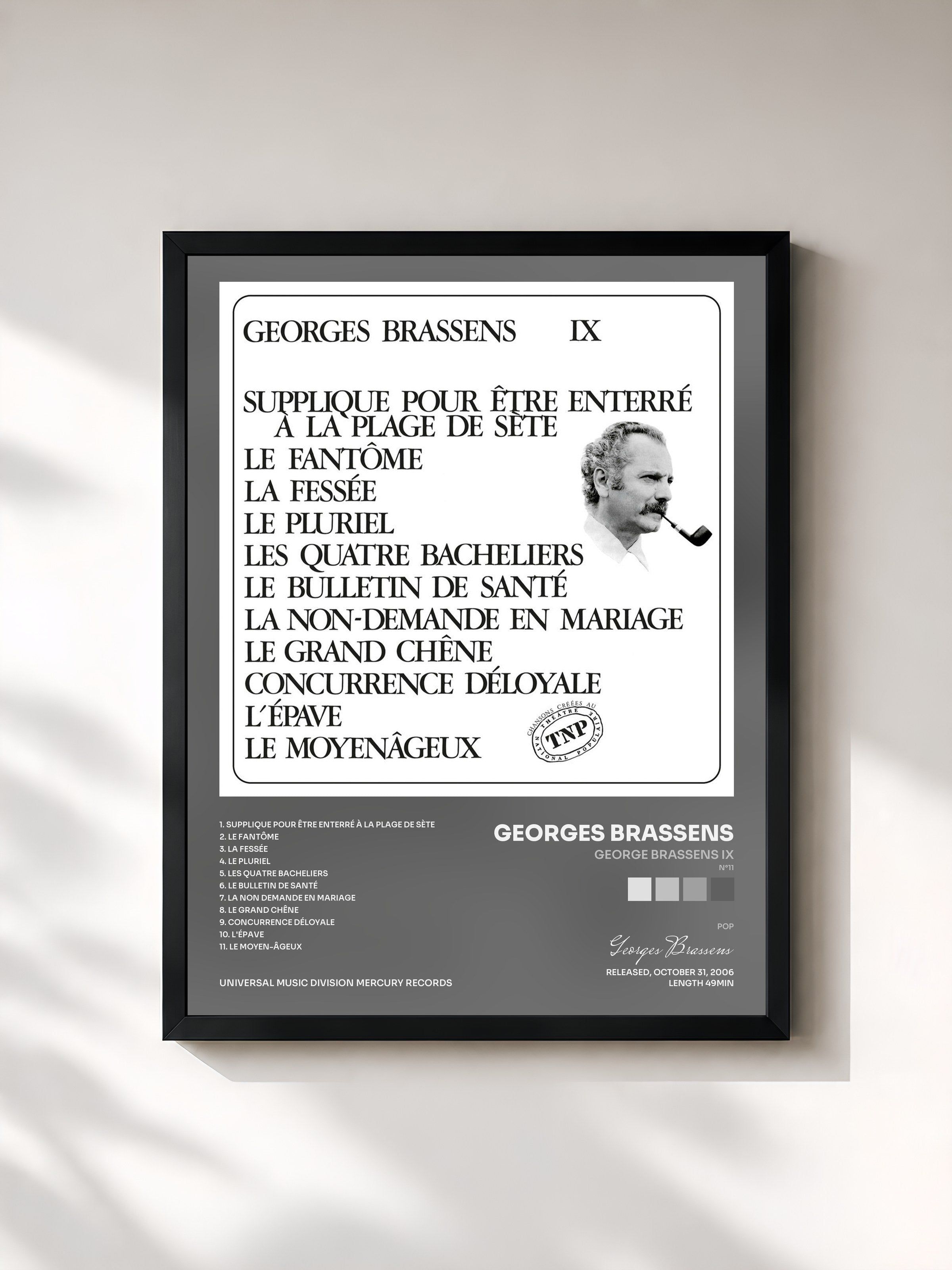 Georges Brassens · George Brassens IX (N°11) Supplique pour être enterré à la plage de Sète