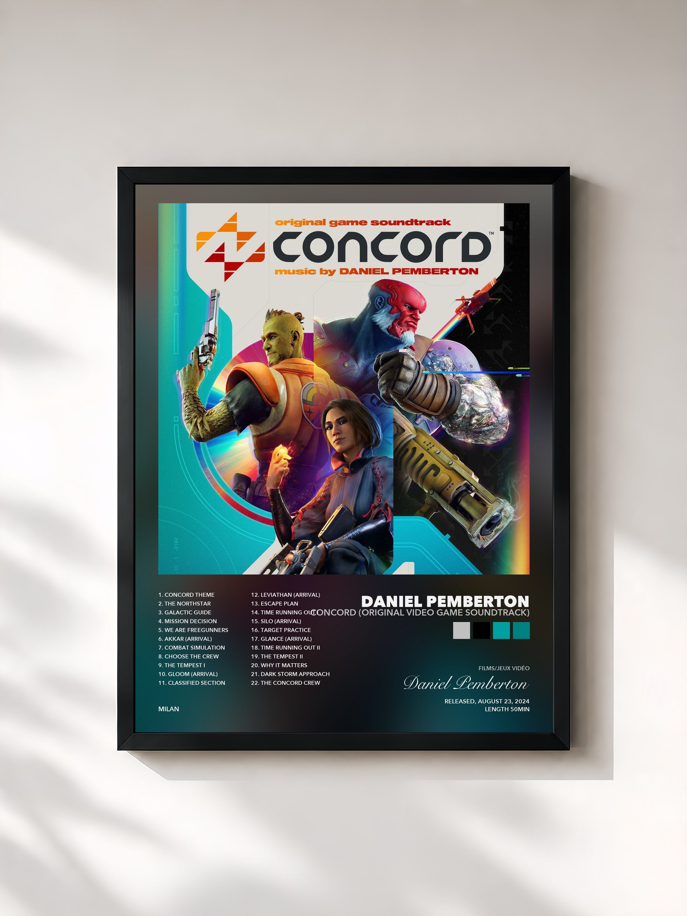 Tableau de l'album Concord (Original Video Game Soundtrack) de Daniel Pemberton, imprimé et encadré en France