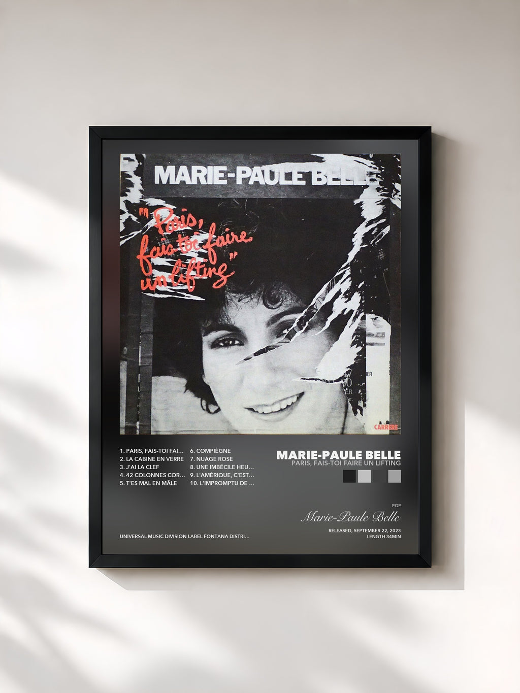 Tableau de l'album Paris, fais-toi faire un lifting de Marie-Paule Belle, imprimé et encadré en France