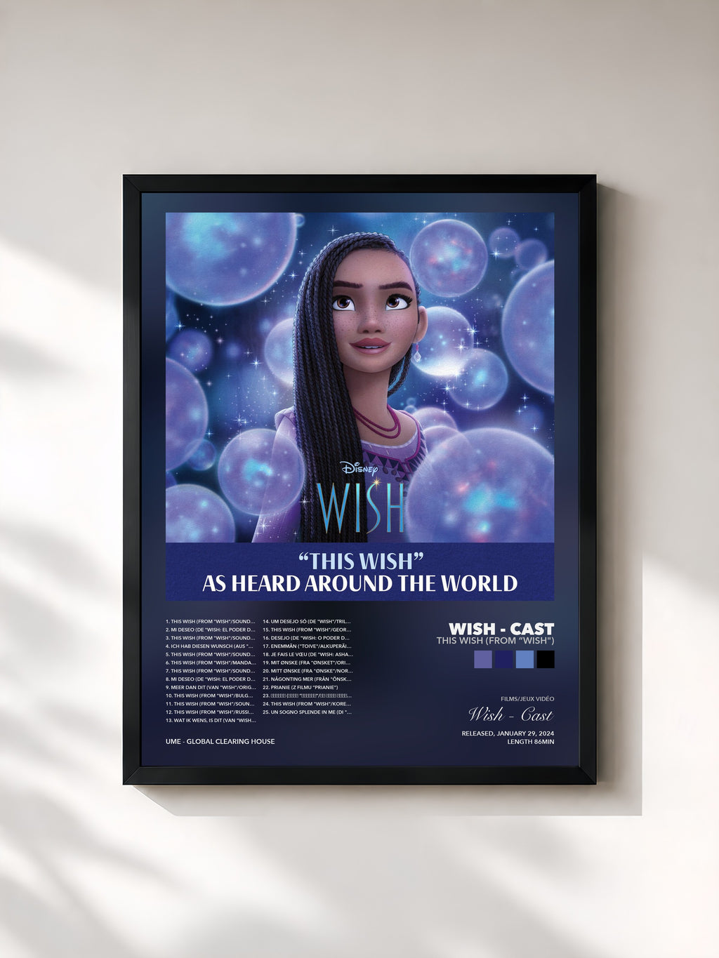 Tableau de l'album This Wish (From “Wish") de Wish - Cast, imprimé et encadré en France