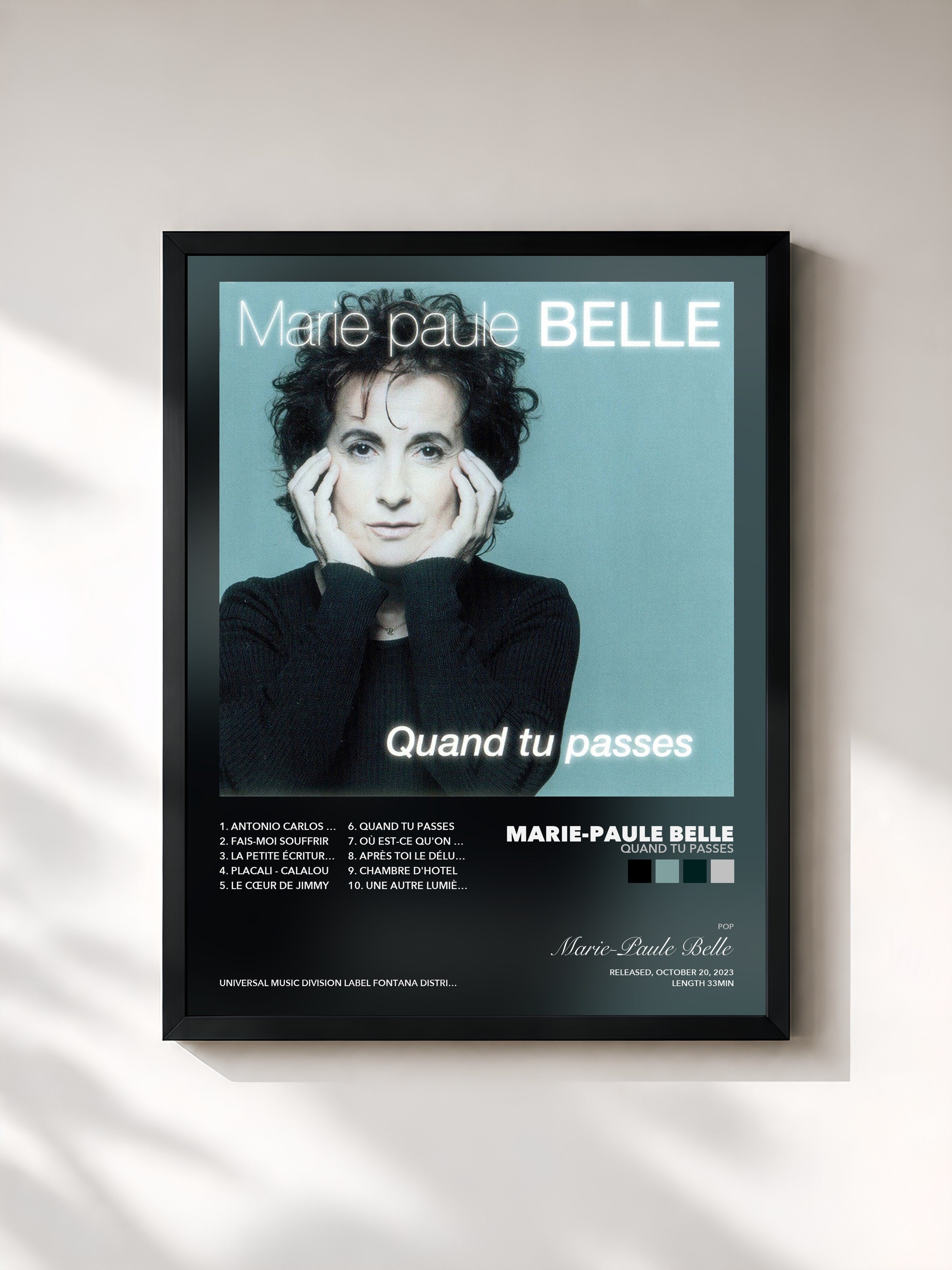 Tableau de l'album Quand tu passes de Marie-Paule Belle, imprimé et encadré en France