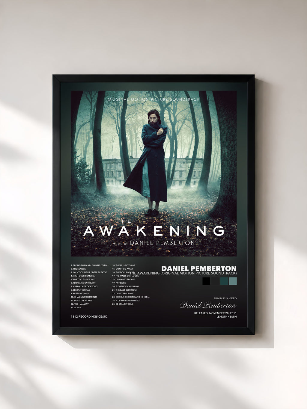 Tableau de l'album The Awakening (Original Motion Picture Soundtrack) de Daniel Pemberton, imprimé et encadré en France