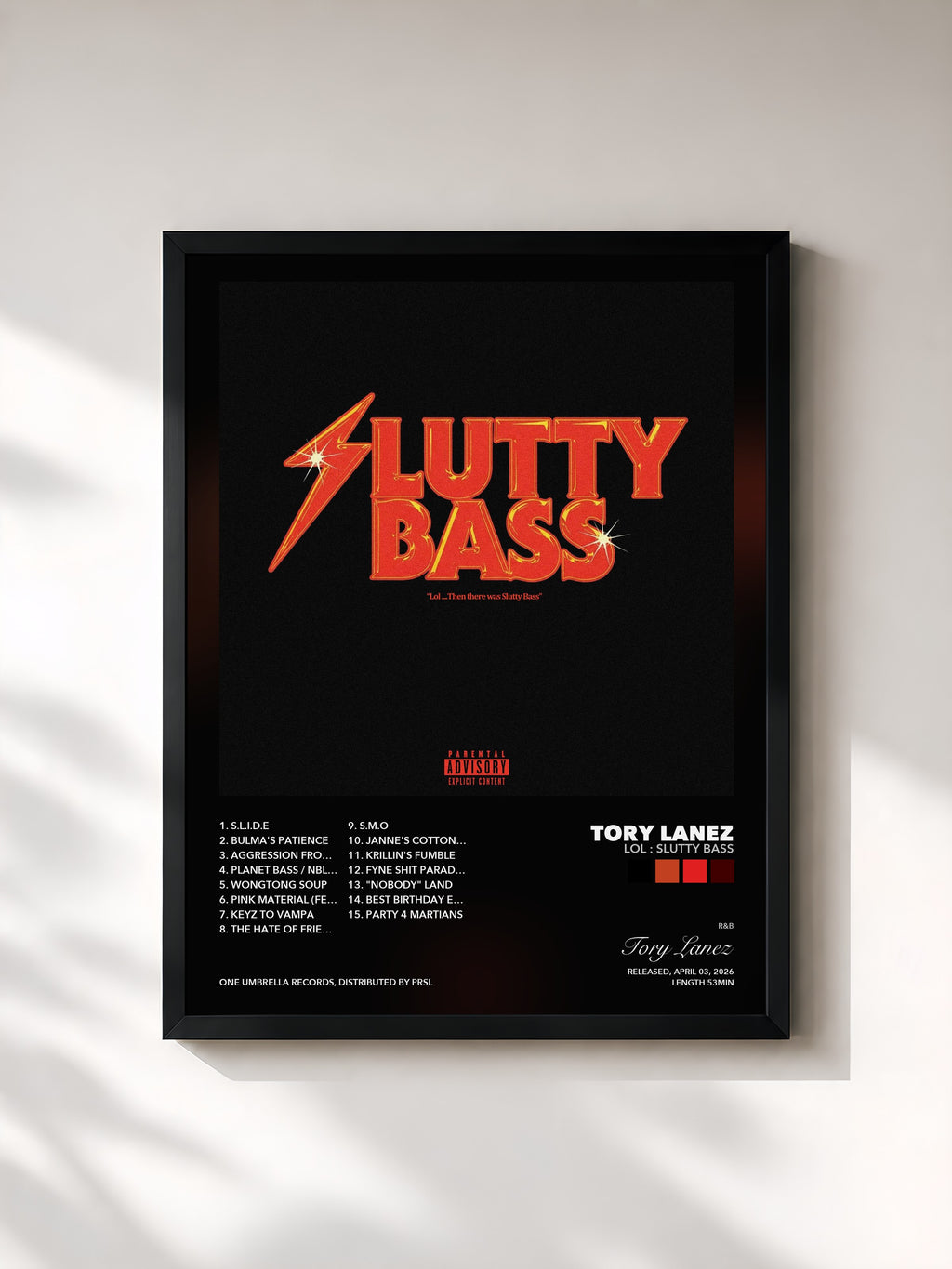 Tory Lanez – LOL : SLUTTY BASS