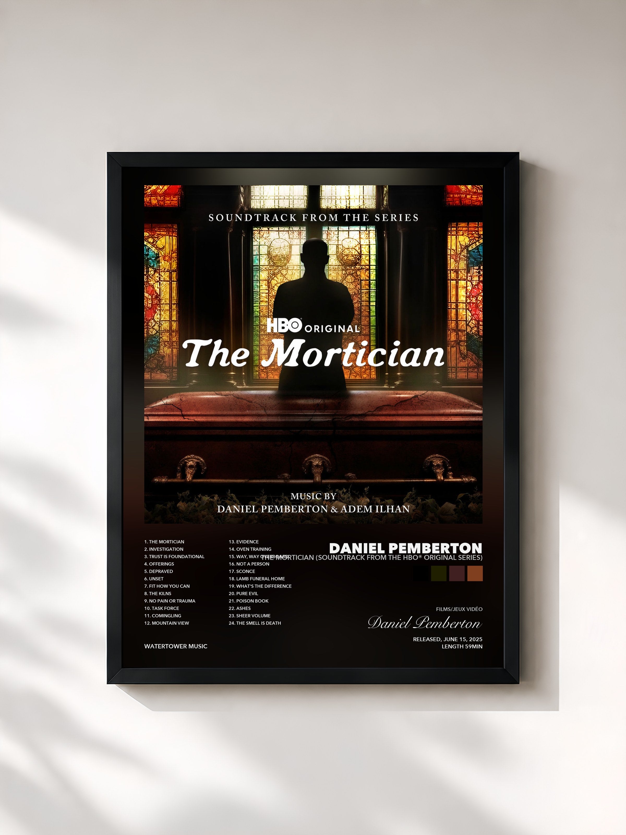 Tableau de l'album The Mortician (Soundtrack from the HBO® Original Series) de Daniel Pemberton, imprimé et encadré en France
