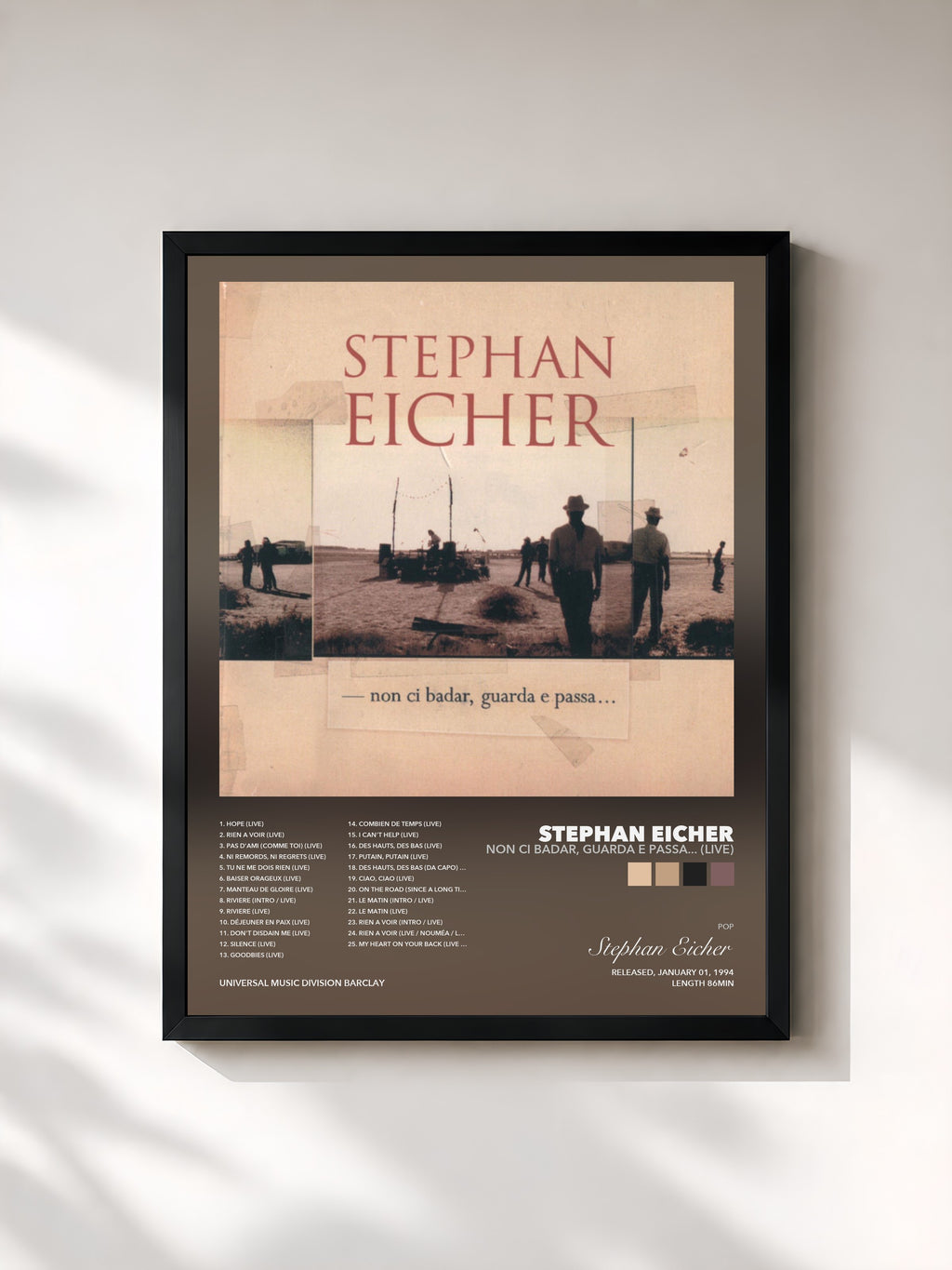 Stephan Eicher – Non Ci Badar, Guarda E Passa... (Live)