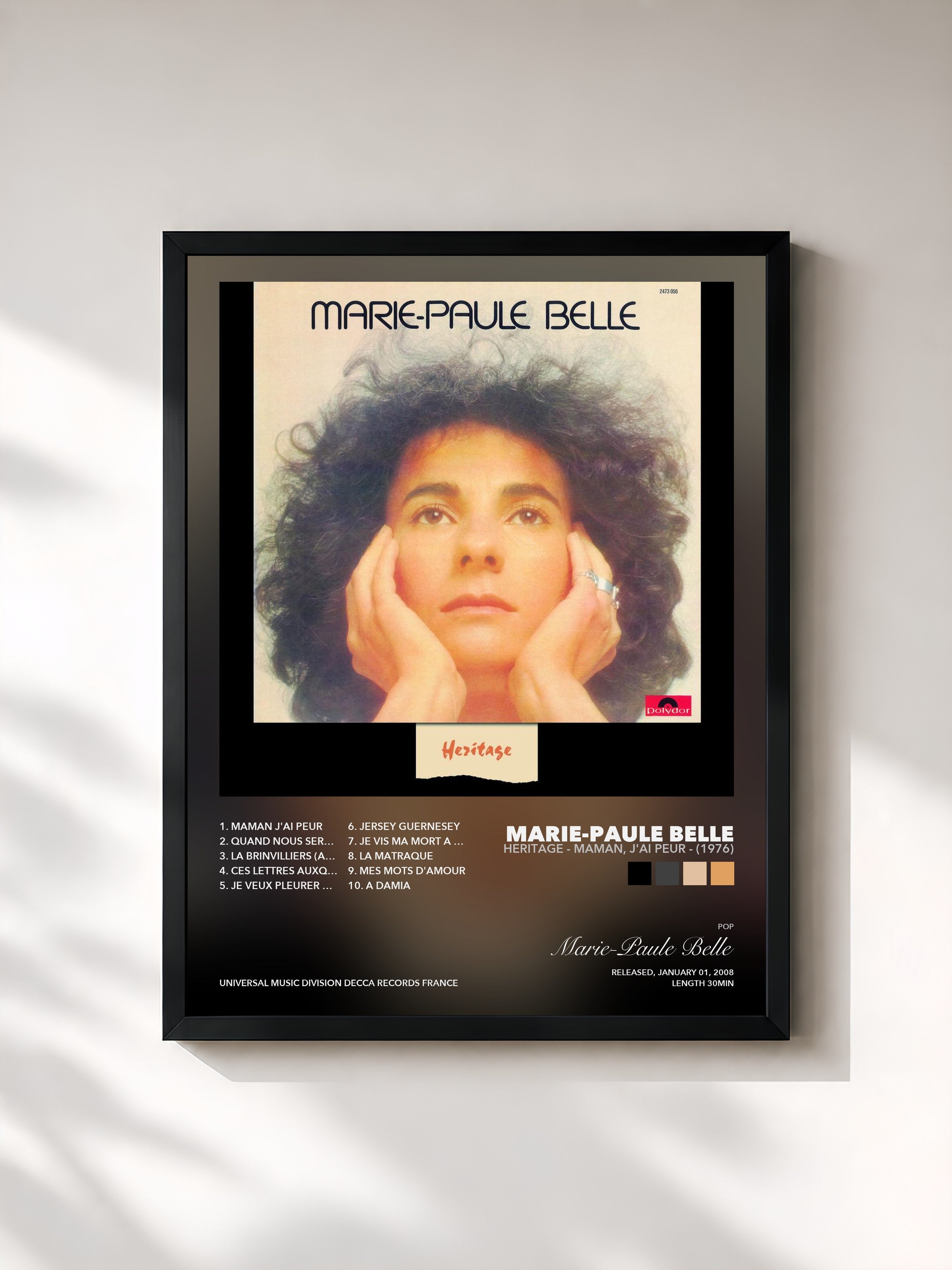 Tableau de l'album Heritage - Maman, J'ai Peur - (1976) de Marie-Paule Belle, imprimé et encadré en France