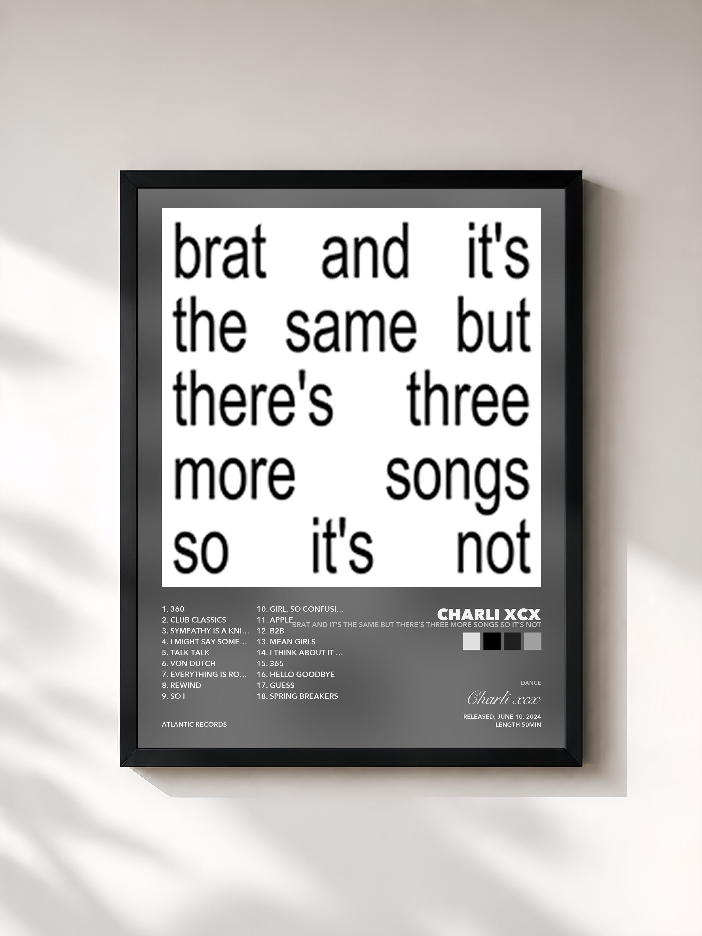 Charli xcx – Brat and it’s the same but there’s three more songs so it’s not