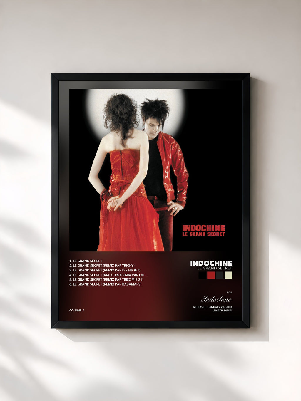Tableau de l'album Le Grand Secret de Indochine, imprimé et encadré en France