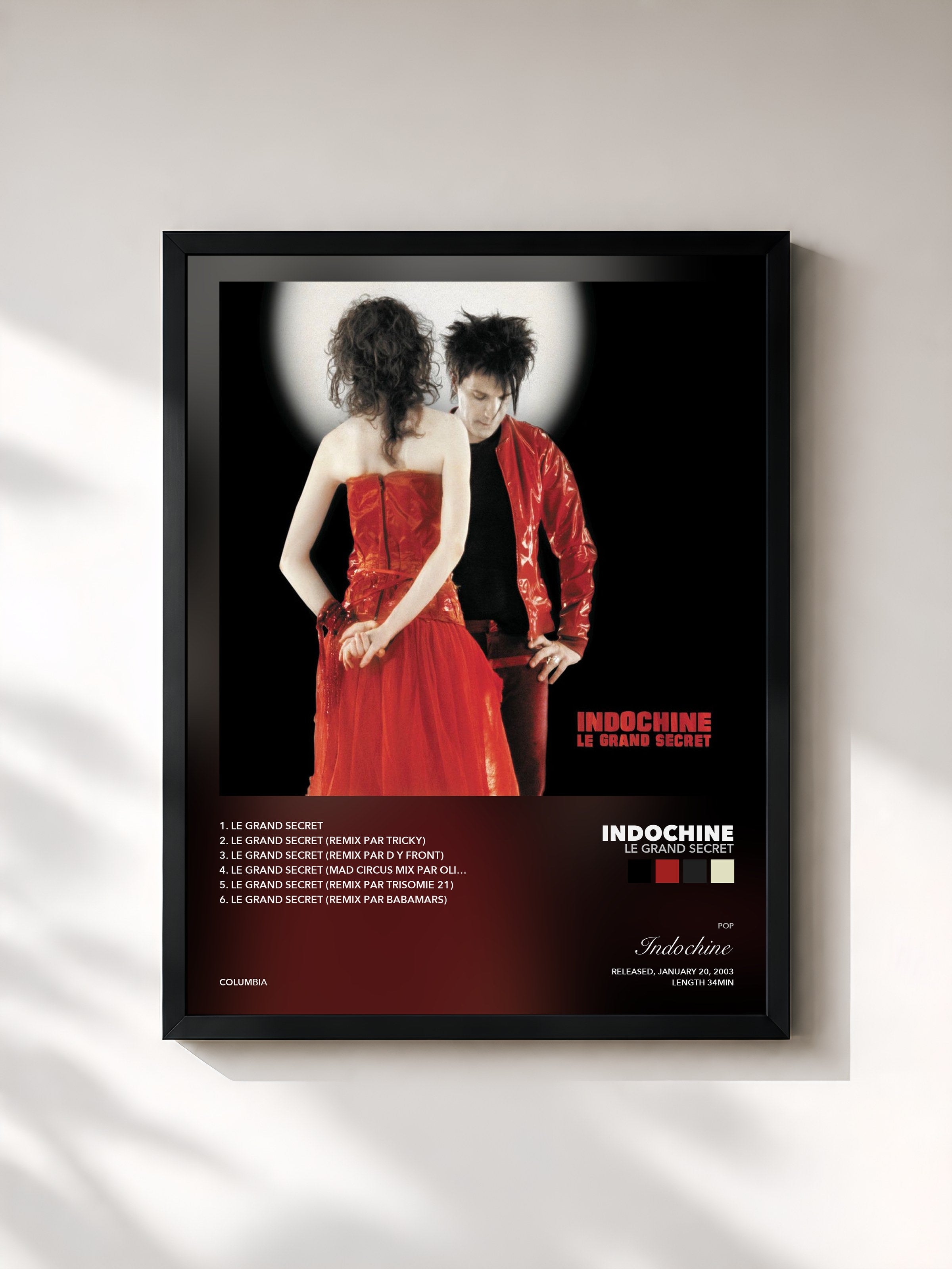 Tableau de l'album Le Grand Secret de Indochine, imprimé et encadré en France