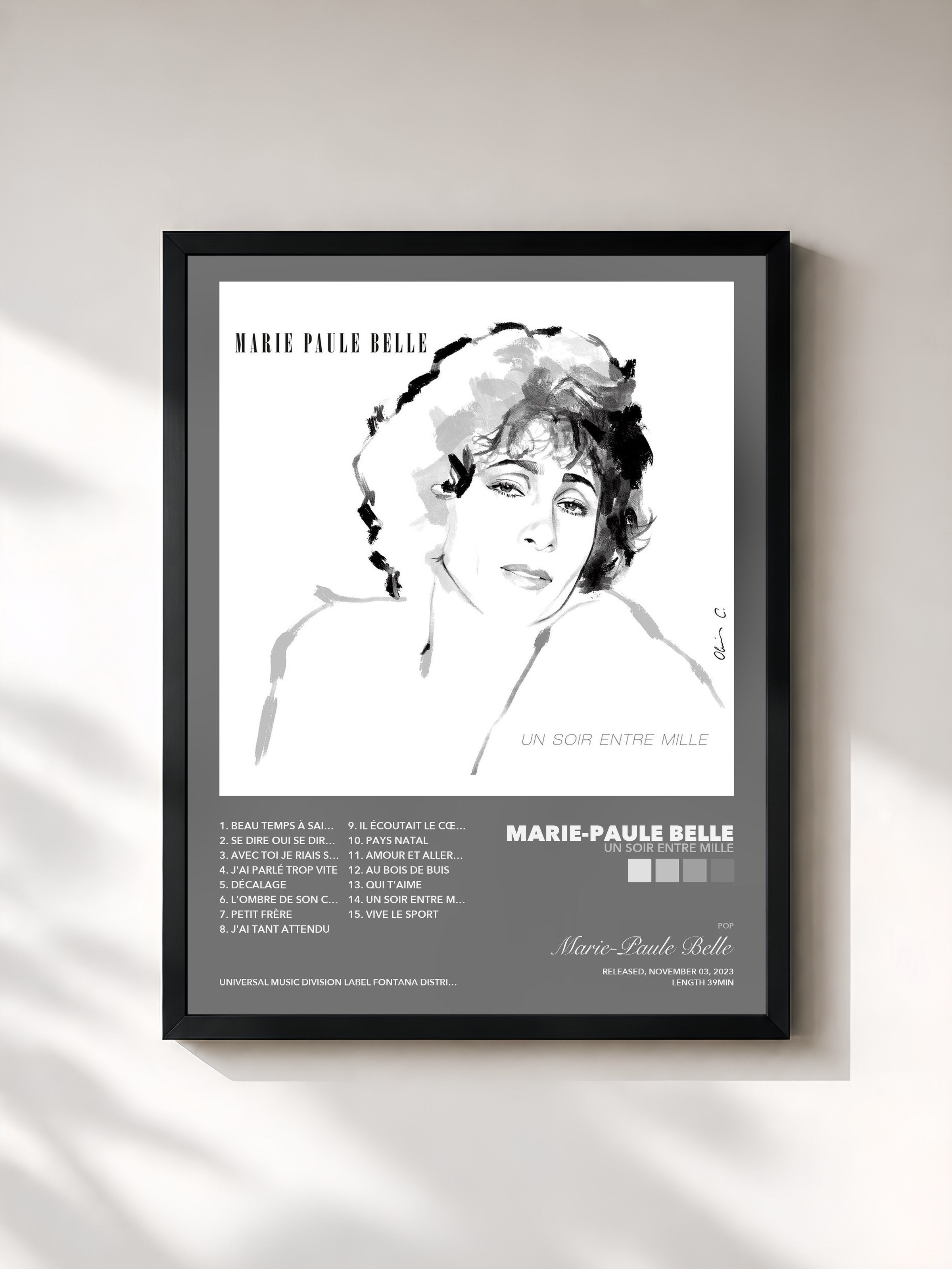 Tableau de l'album Un soir entre mille de Marie-Paule Belle, imprimé et encadré en France