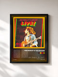 Tableau de l'album Live! (Deluxe Edition) de Bob Marley & The Wailers, imprimé et encadré en France