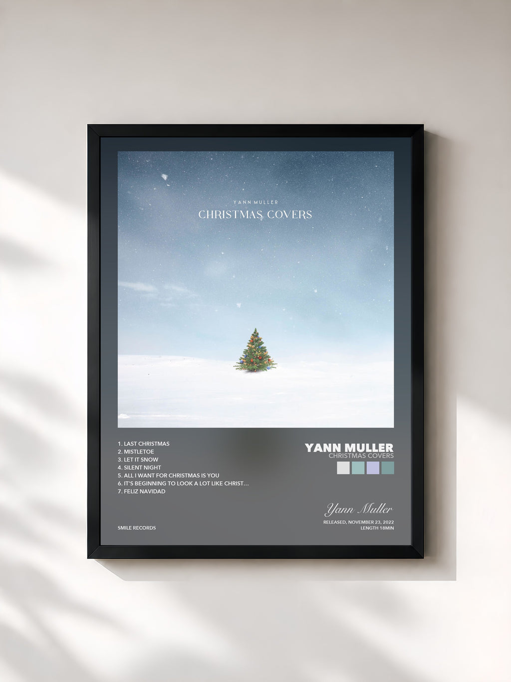 Tableau de l'album Christmas covers de Yann Muller, imprimé et encadré en France