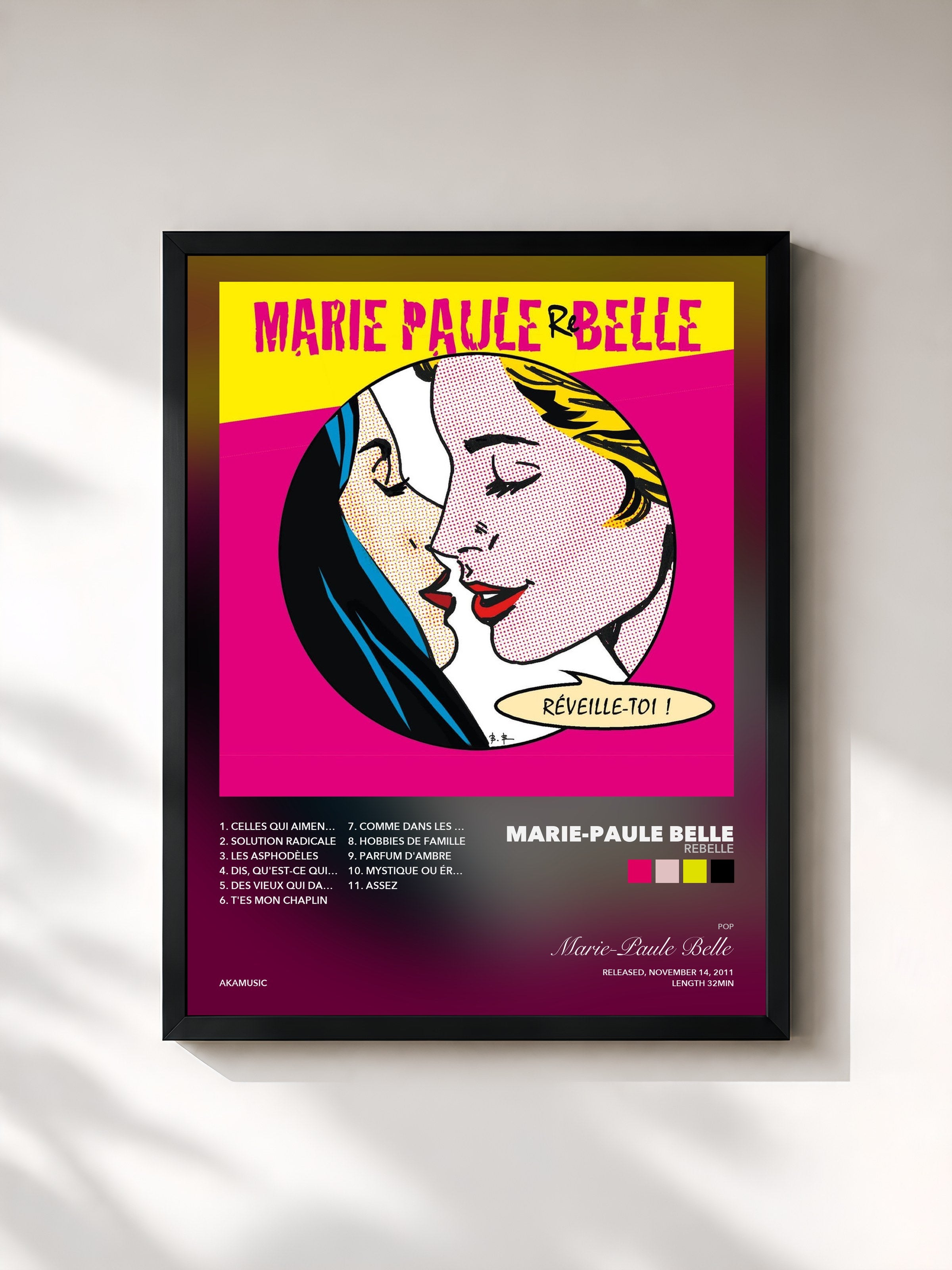 Tableau de l'album Rebelle de Marie-Paule Belle, imprimé et encadré en France