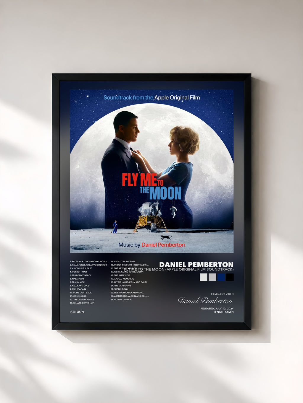Tableau de l'album Fly Me To The Moon (Apple Original Film Soundtrack) de Daniel Pemberton, imprimé et encadré en France