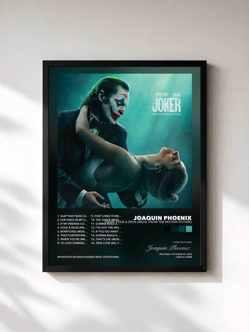 Tableau de l'album Joker: Folie à Deux (Music From The Motion Picture) de Joaquin Phoenix, imprimé et encadré en France
