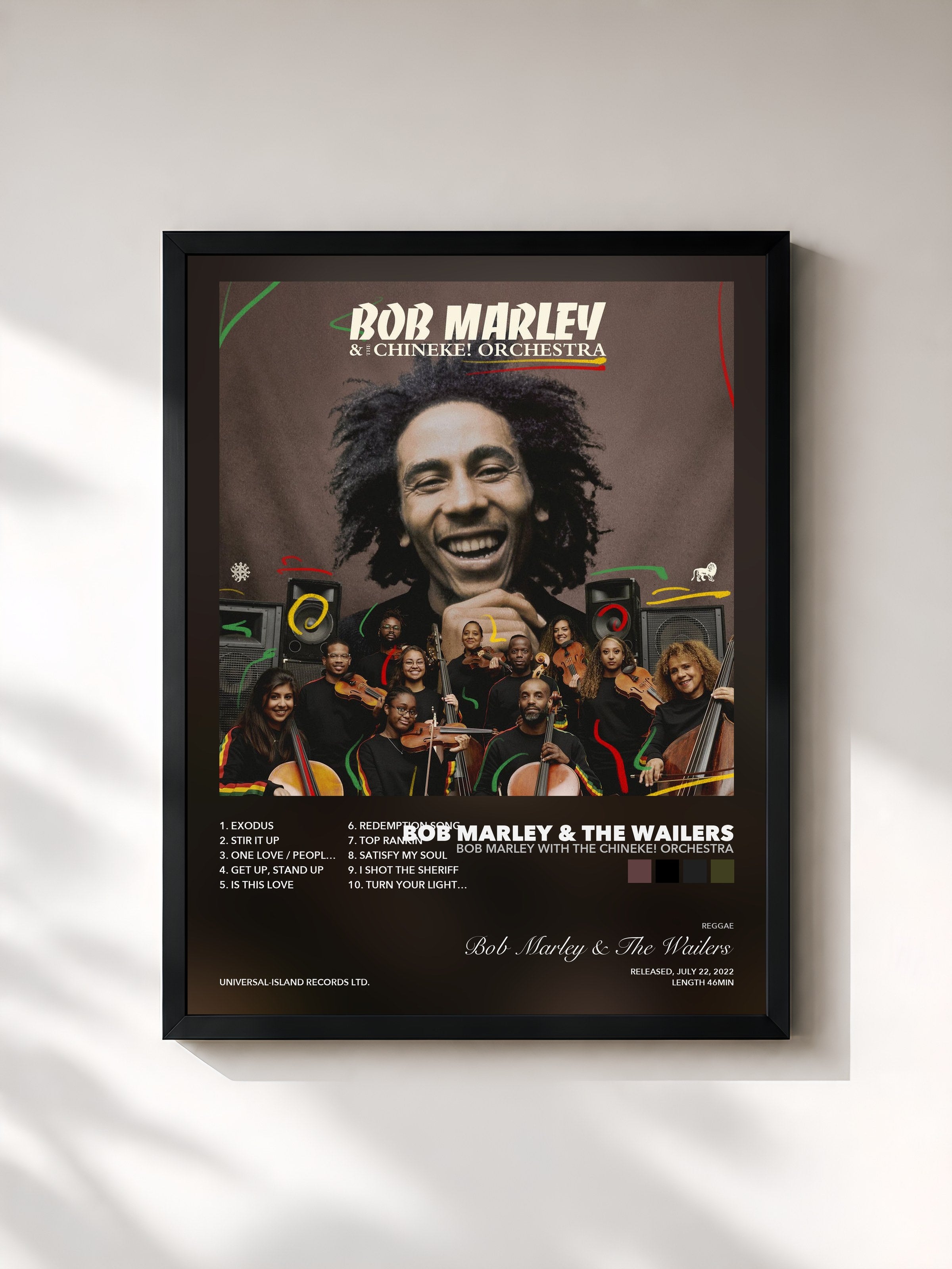 Tableau de l'album Bob Marley with the Chineke! Orchestra de Bob Marley & The Wailers, imprimé et encadré en France