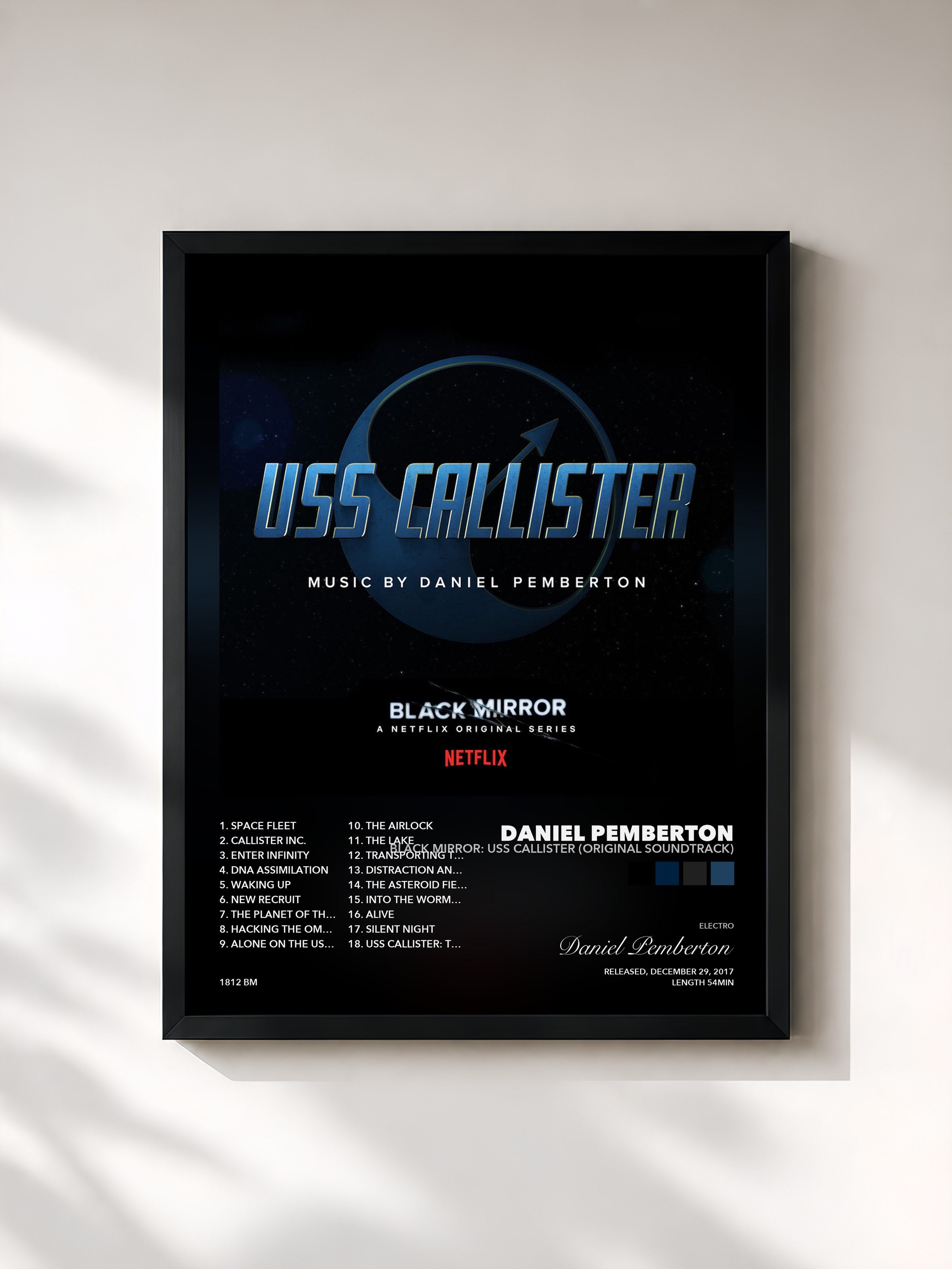 Tableau de l'album Black Mirror: USS Callister (Original Soundtrack) de Daniel Pemberton, imprimé et encadré en France