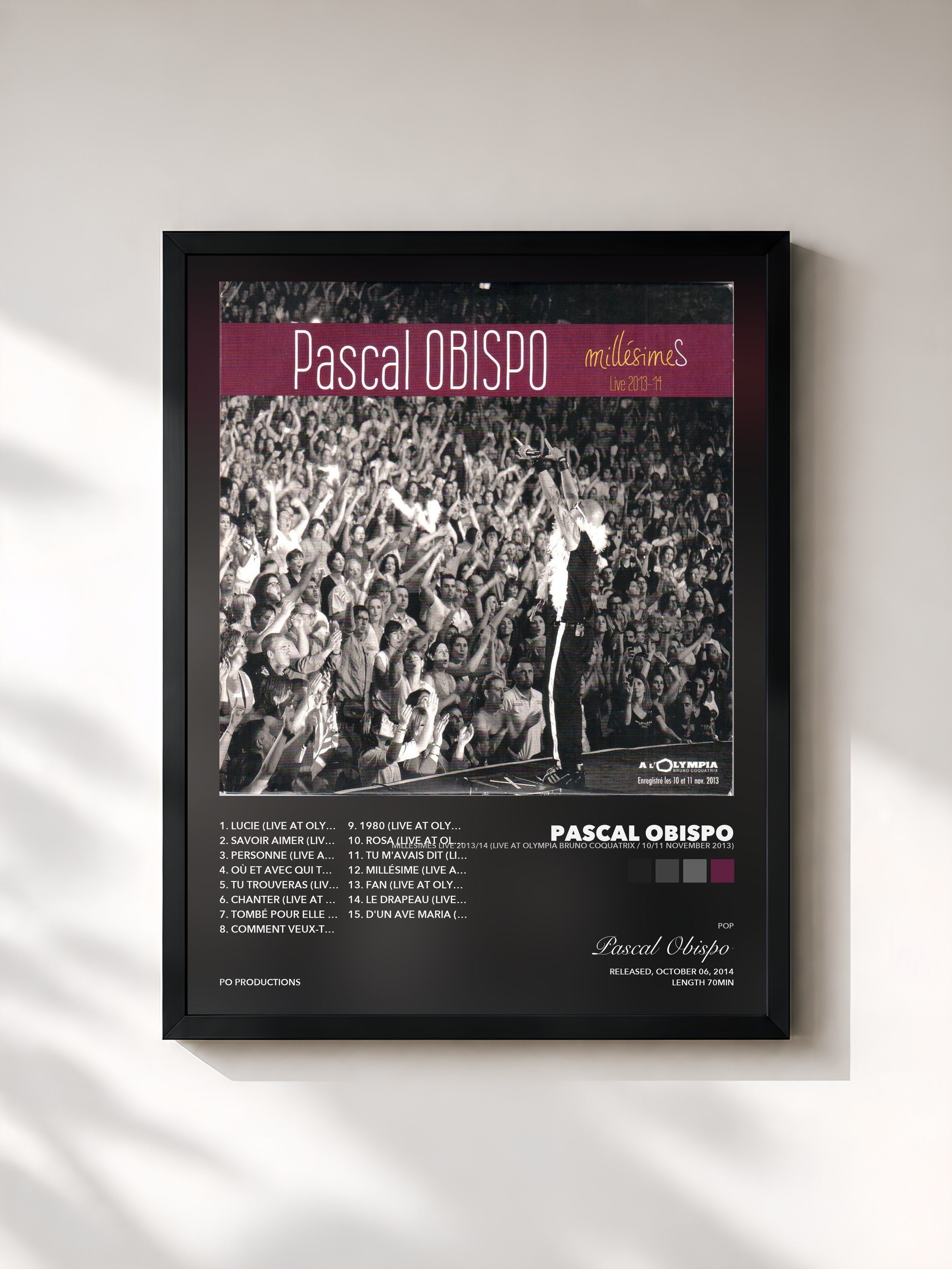 Pascal Obispo – MillésimeS Live 2013/14 (Live at Olympia Bruno Coquatrix / 10/11 November 2013)