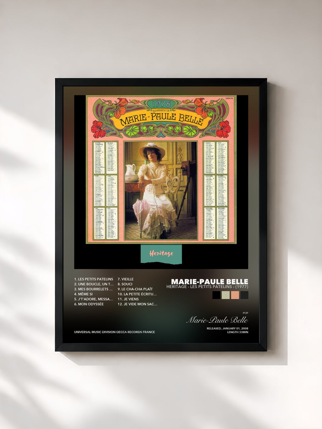 Tableau de l'album Heritage - Les Petits Patelins - (1977) de Marie-Paule Belle, imprimé et encadré en France