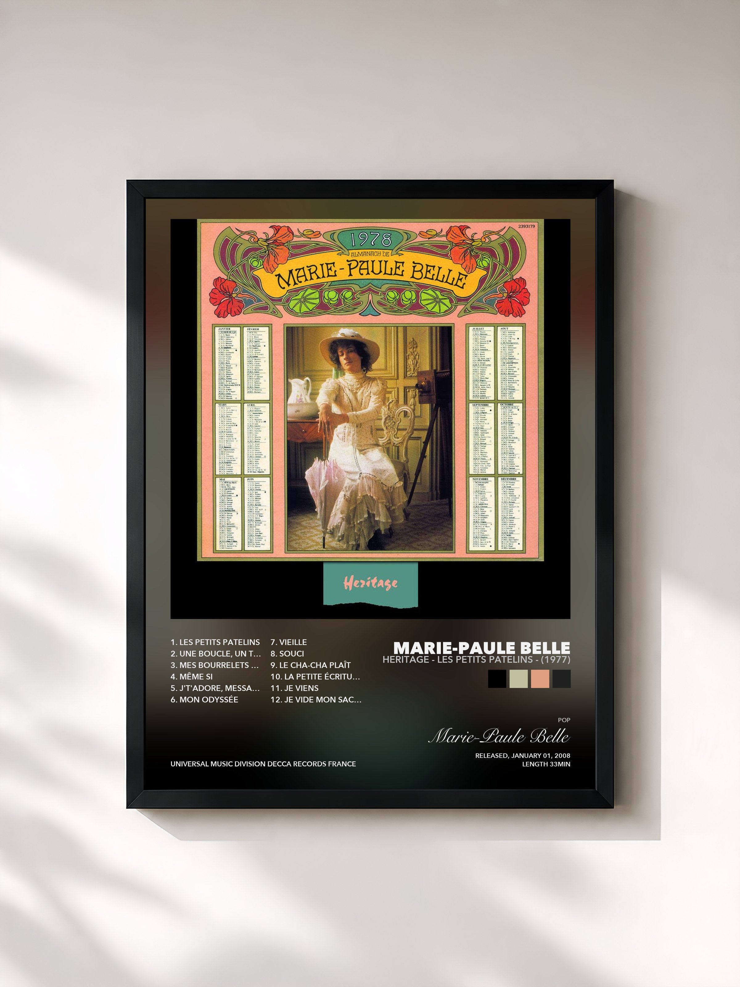 Tableau de l'album Heritage - Les Petits Patelins - (1977) de Marie-Paule Belle, imprimé et encadré en France