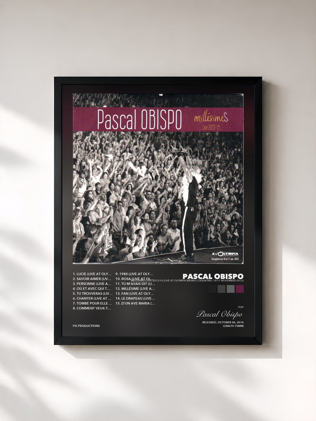 Pascal Obispo – MillésimeS Live 2013/14 (Live at Olympia Bruno Coquatrix, 10/11 November 2013)