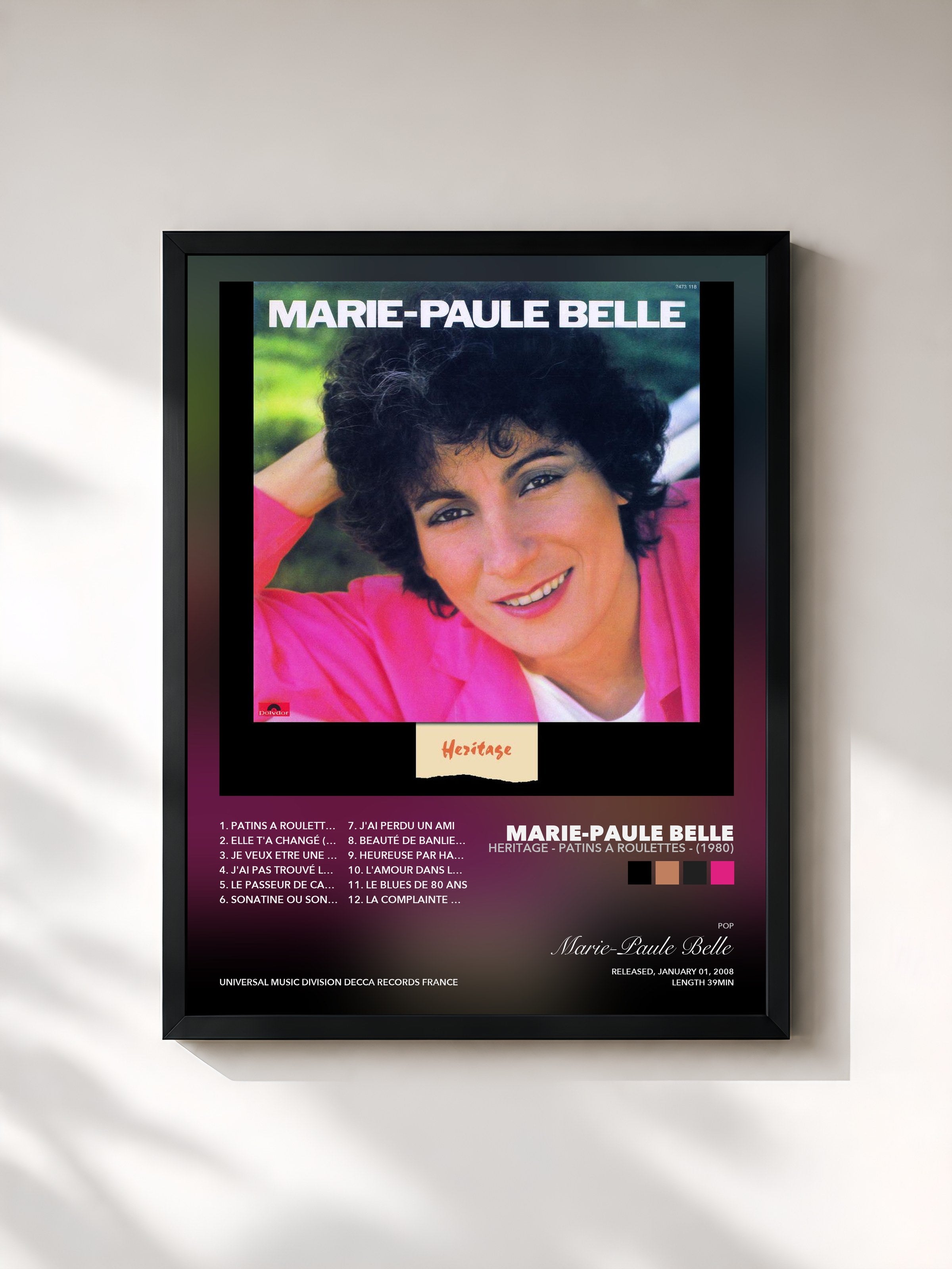 Tableau de l'album Heritage - Patins A Roulettes - (1980) de Marie-Paule Belle, imprimé et encadré en France