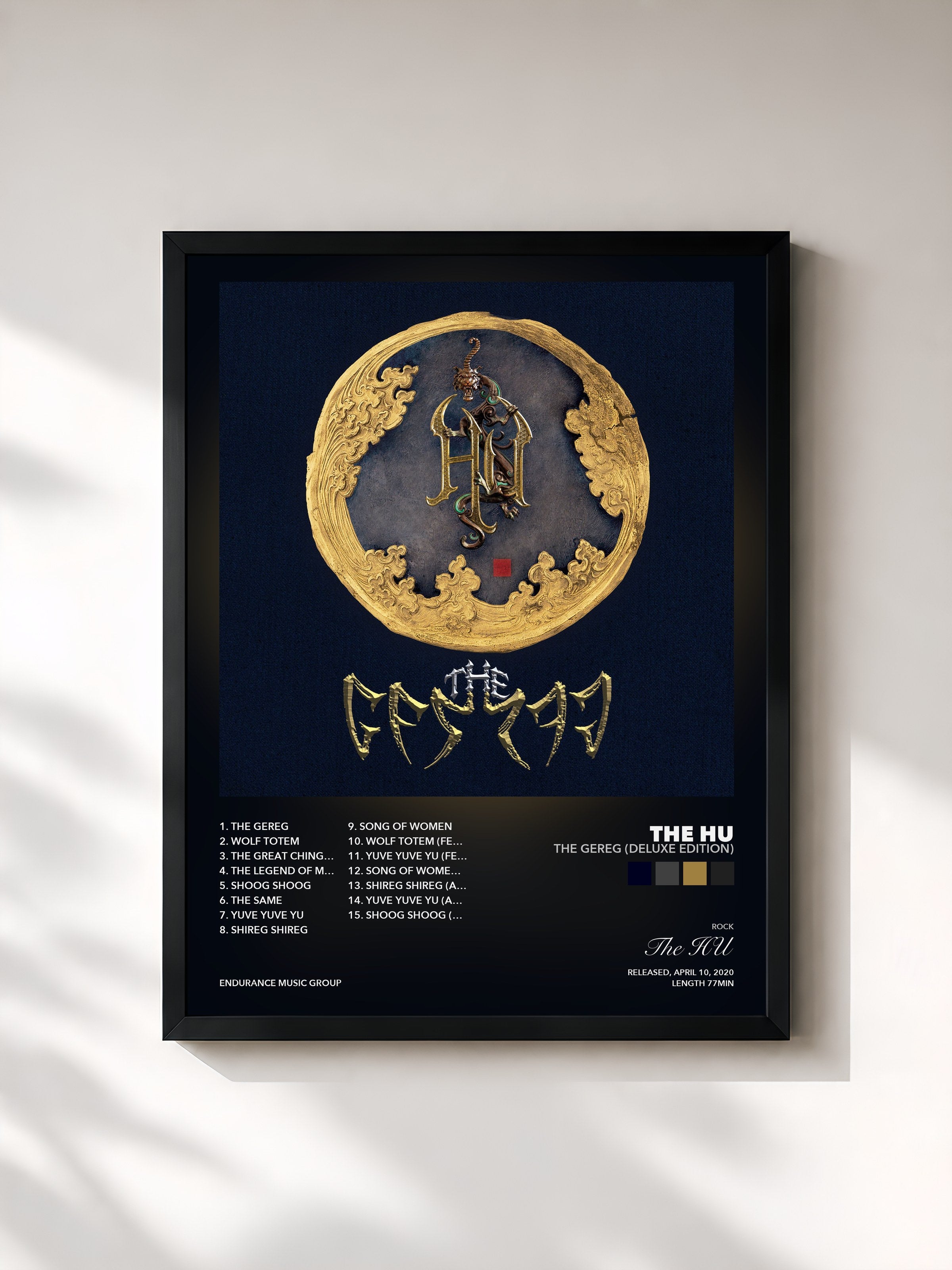 Tableau de l'album The Gereg (Deluxe Edition) de The HU, imprimé et encadré en France