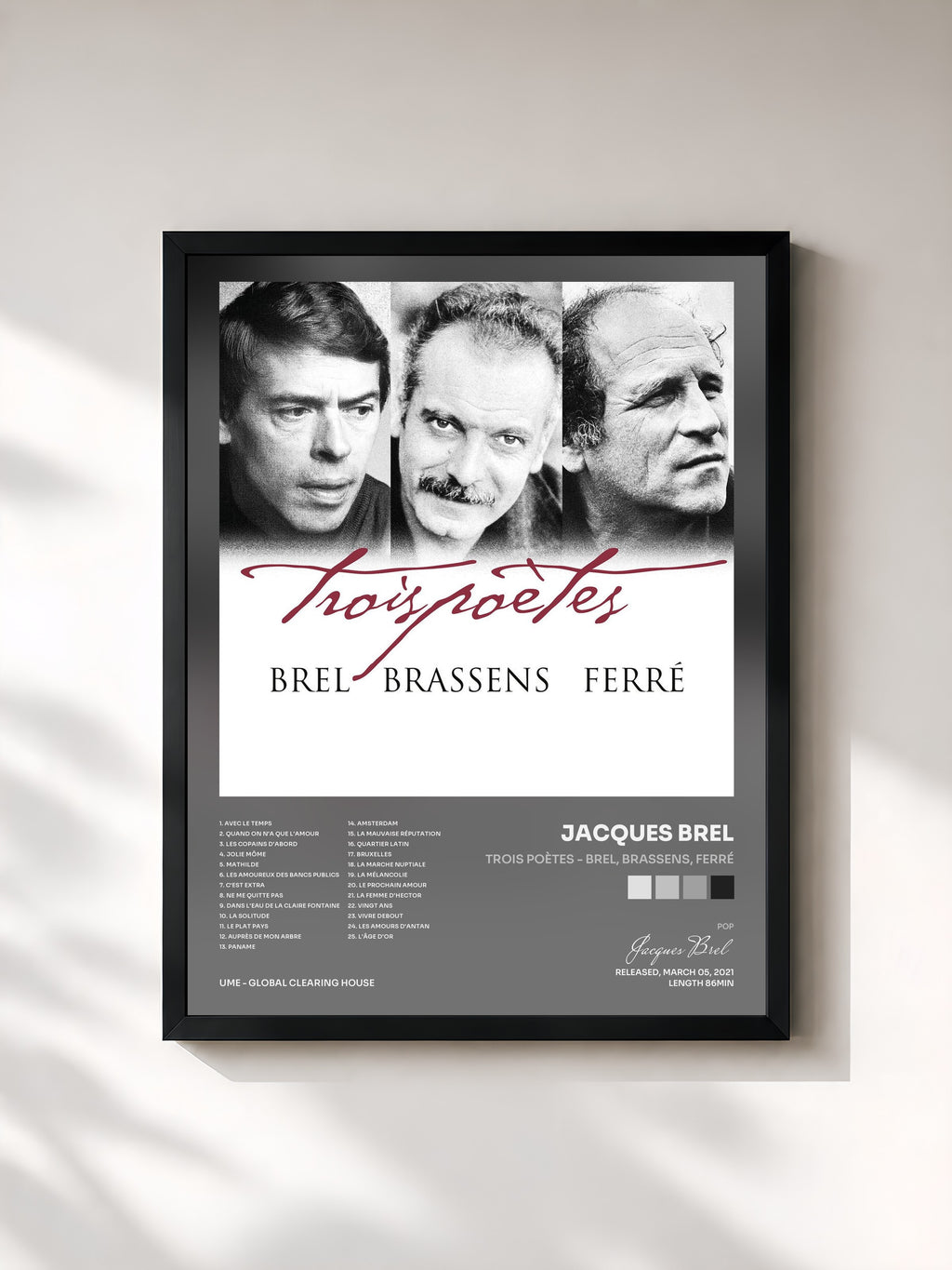 Jacques Brel · Trois poètes - Brel, Brassens, Ferré