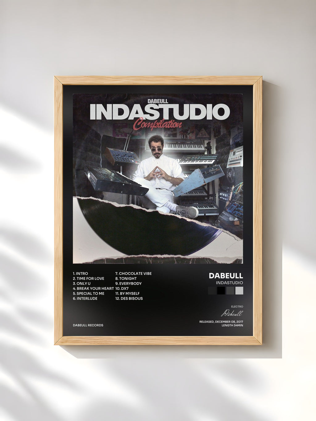 #bois Tableau de l'album Indastudio de Dabeull, cadre en bois brut, imprimé et encadré en France