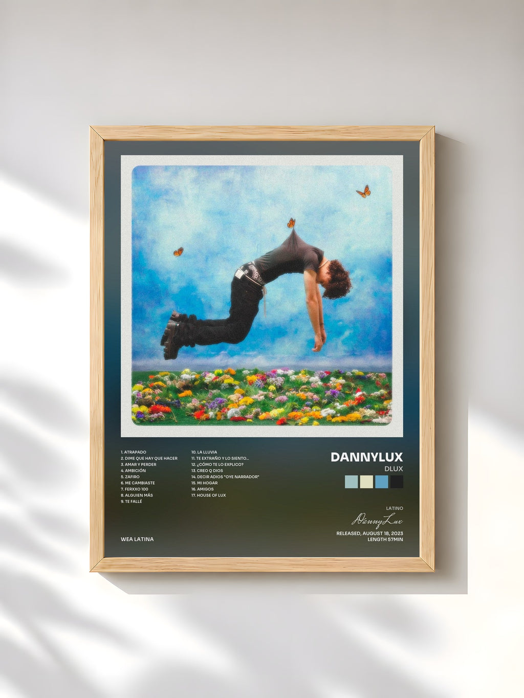 #bois Tableau de l'album DLUX de DannyLux, cadre en bois brut, imprimé et encadré en France