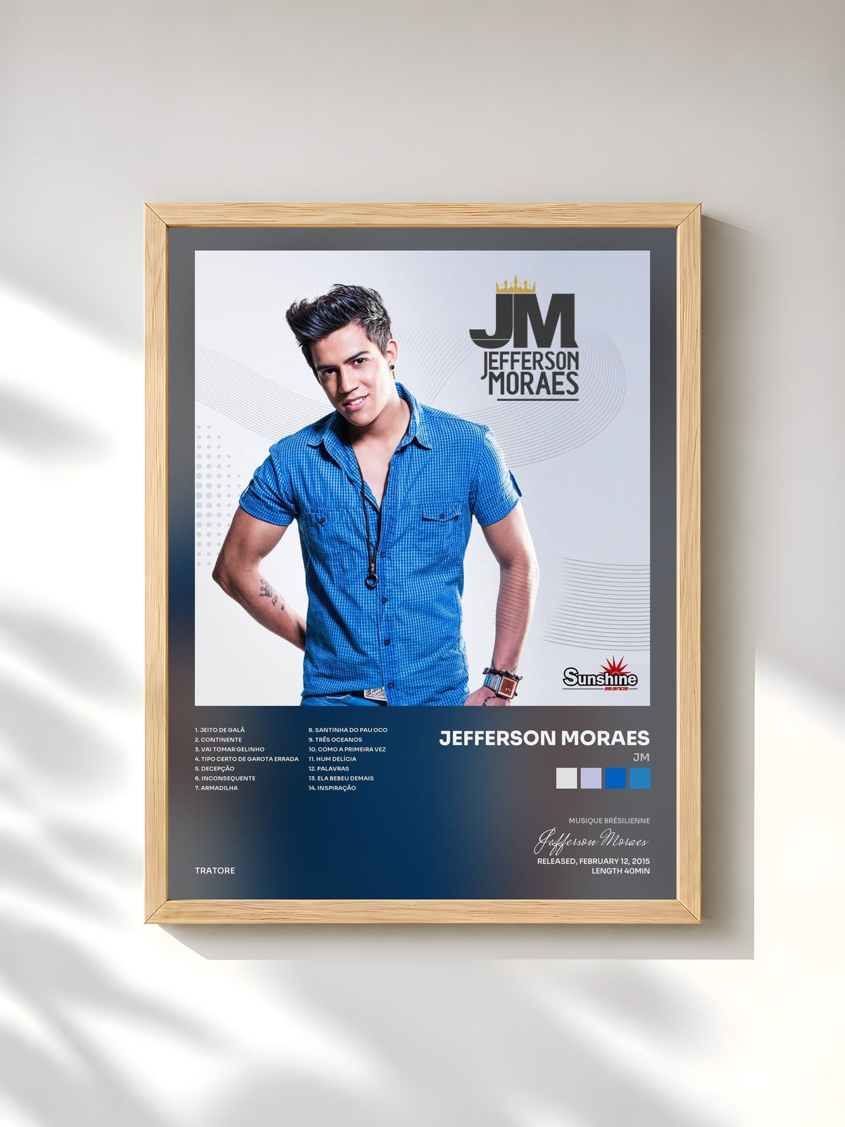 #bois Tableau de l'album Jm de Jefferson Moraes, cadre en bois brut, imprimé et encadré en France