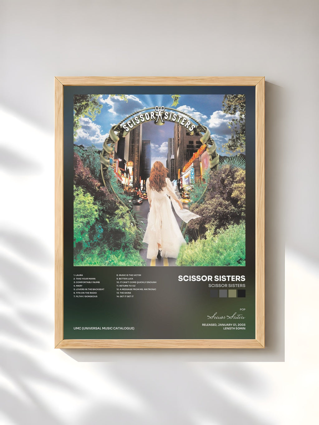 #bois Tableau de l'album Scissor Sisters de Scissor Sisters, cadre en bois brut, imprimé et encadré en France