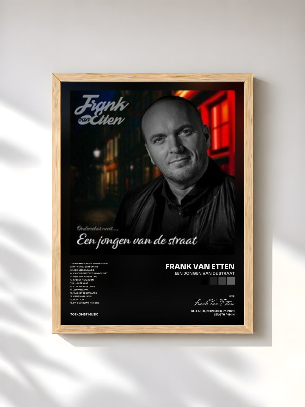 #bois Tableau de l'album Een Jongen Van De Straat de Frank Van Etten, cadre en bois brut, imprimé et encadré en France