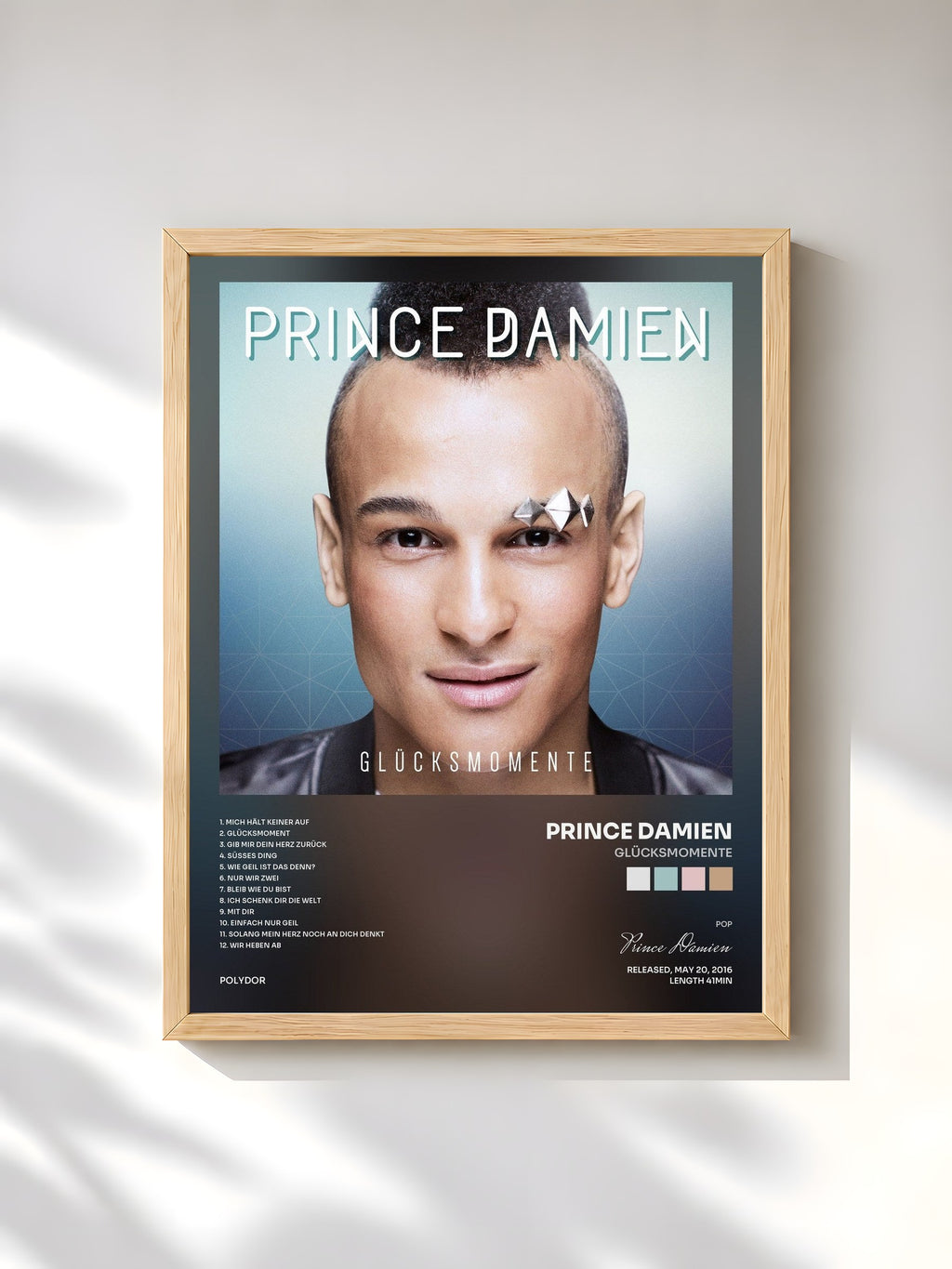 #bois Tableau de l'album Glücksmomente de Prince Damien, cadre en bois brut, imprimé et encadré en France