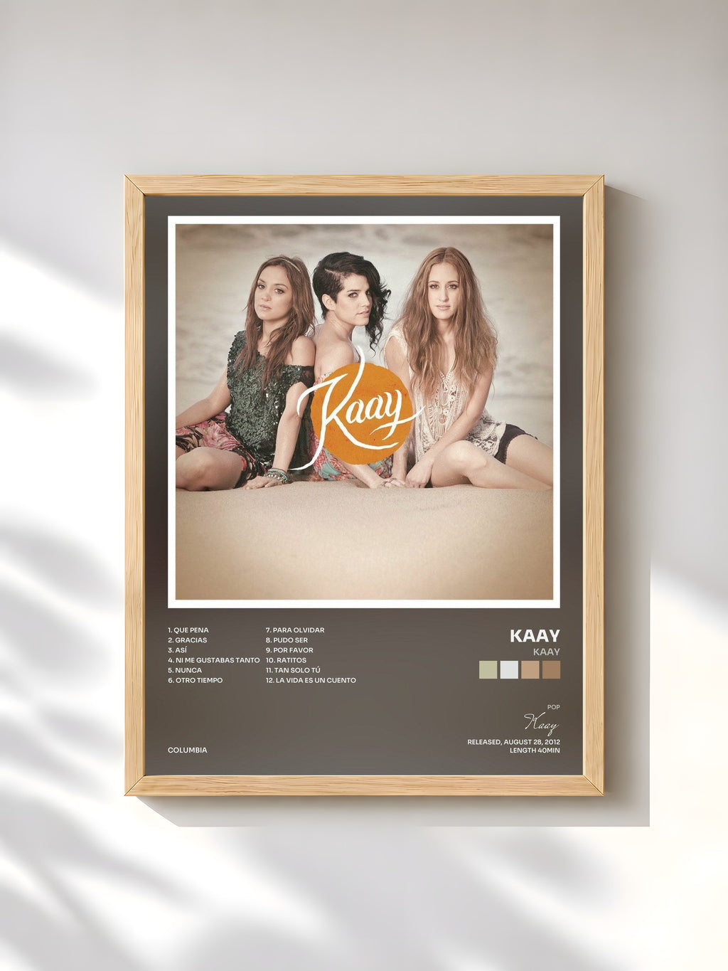 #bois Tableau de l'album Kaay de Kaay, cadre en bois brut, imprimé et encadré en France