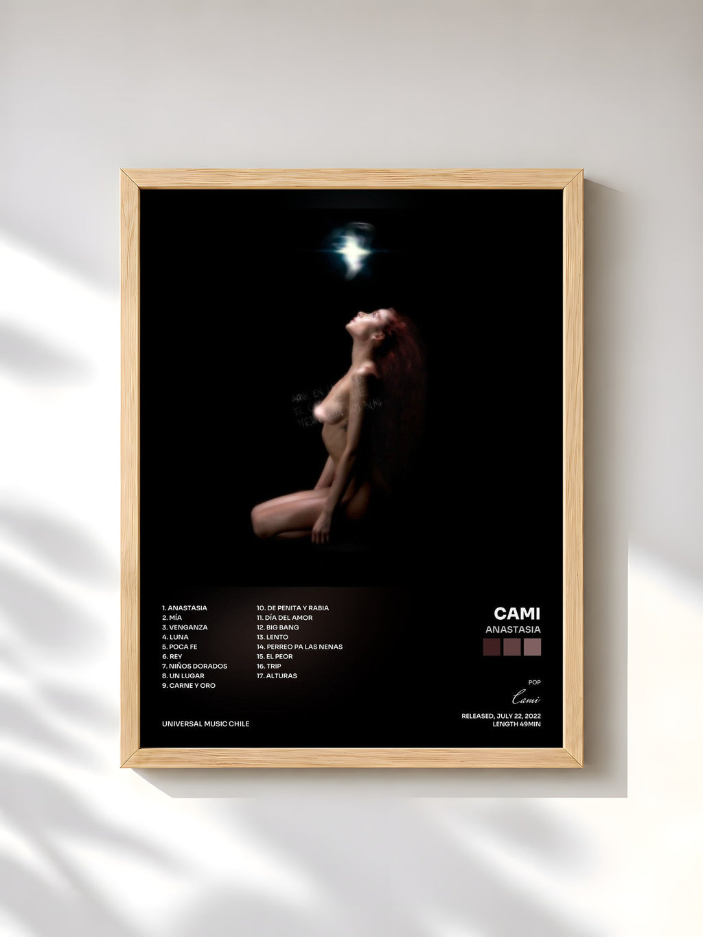 #bois Tableau de l'album ANASTASIA de Cami, cadre en bois brut, imprimé et encadré en France