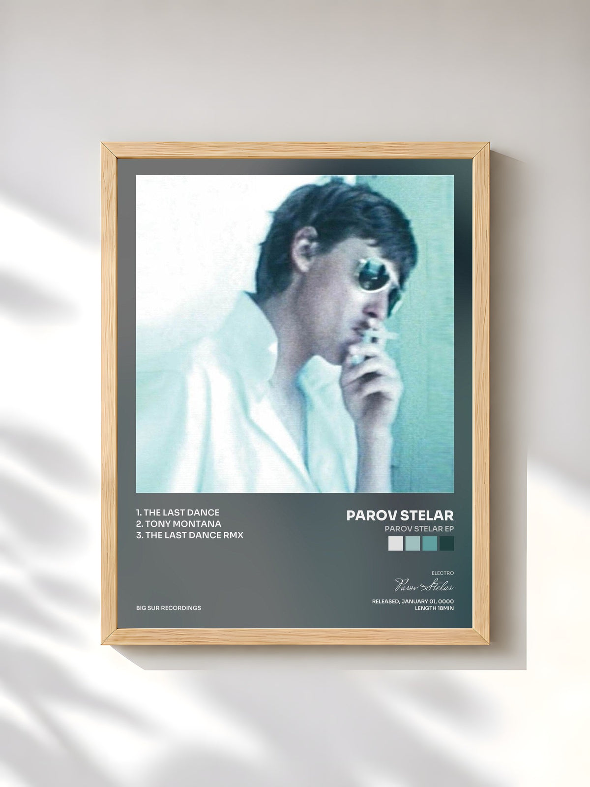 #bois Tableau de l'album Parov Stelar Ep de Parov Stelar, cadre en bois brut, imprimé et encadré en France