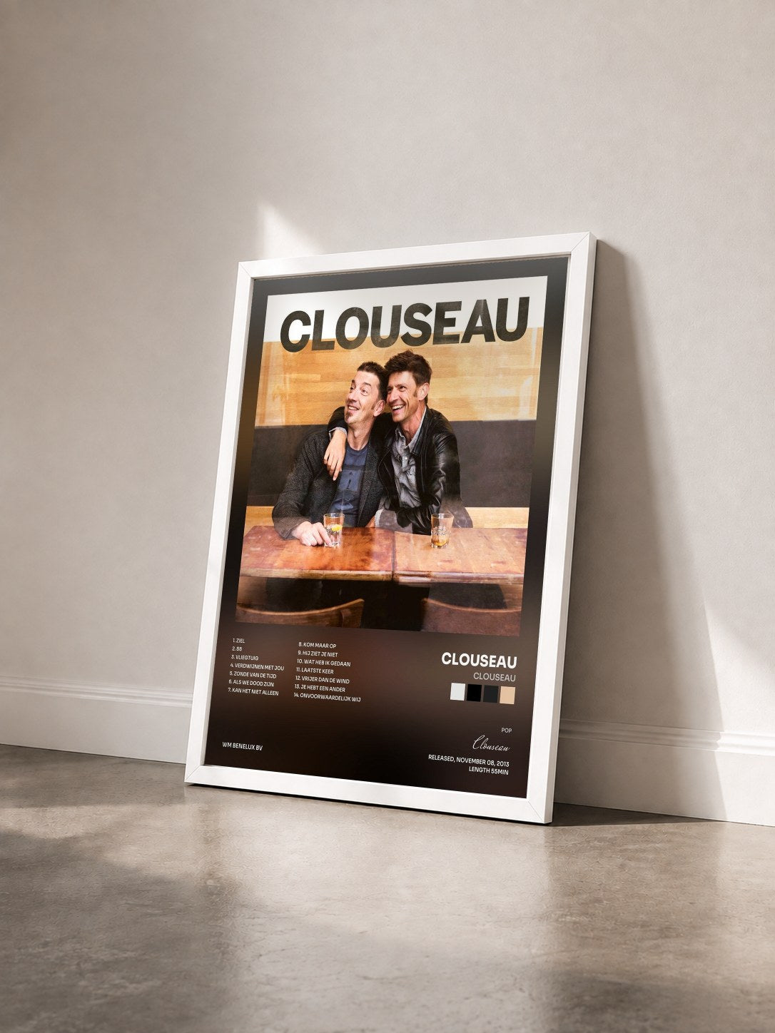 #blanc Tableau de l'album Clouseau de Clouseau vu de trois quarts, cadre blanc