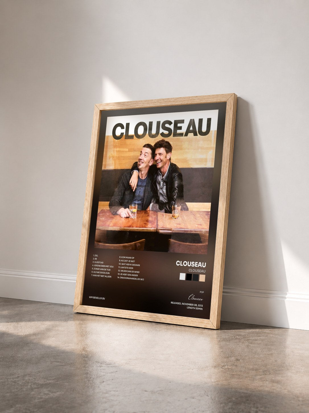 #bois Tableau de l'album Clouseau de Clouseau vu de trois quarts, cadre en bois brut