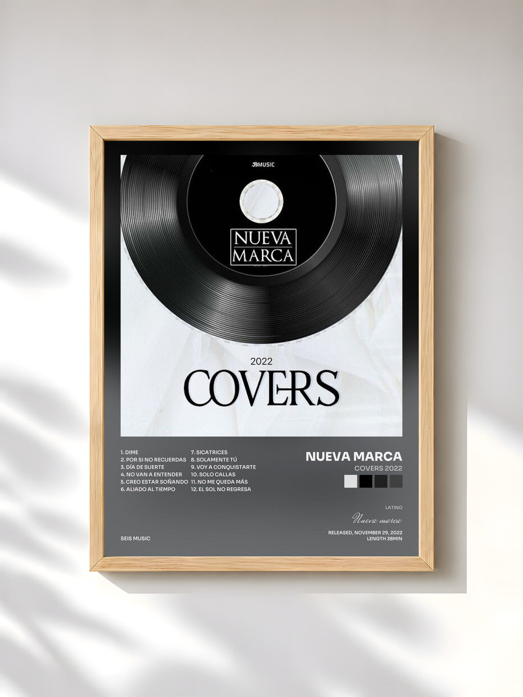 #bois Tableau de l'album Covers 2022 de Nueva marca, cadre en bois brut, imprimé et encadré en France