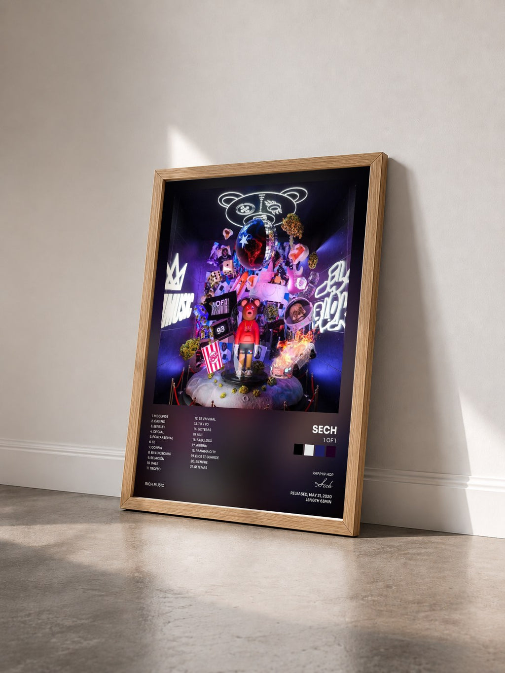 #bois Tableau de l'album 1 of 1 de Sech vu de trois quarts, cadre en bois brut
