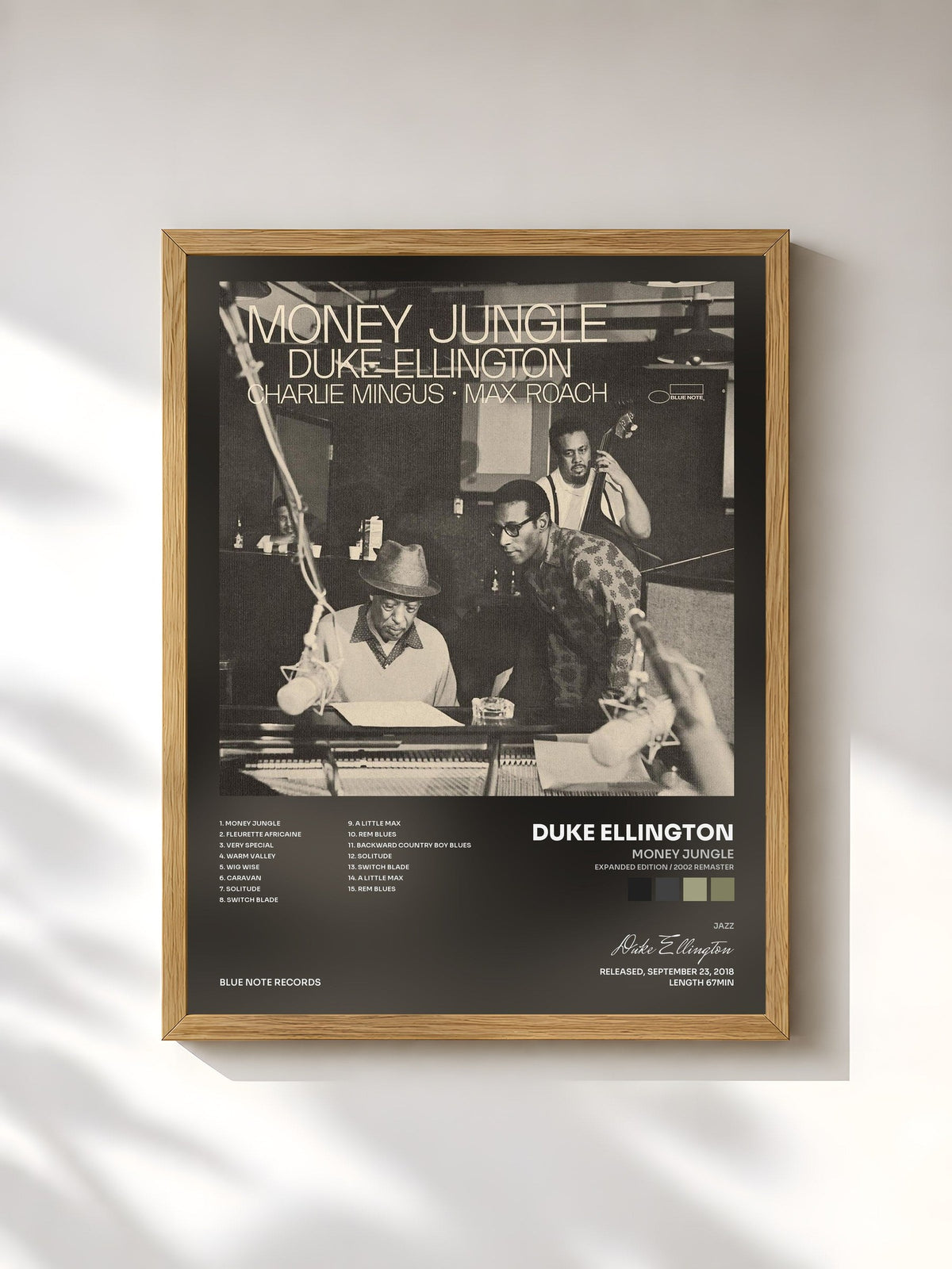 #bois Tableau de l'album Money Jungle (Expanded Edition / 2002 Remaster) de Duke Ellington, cadre en bois brut, imprimé et encadré en France