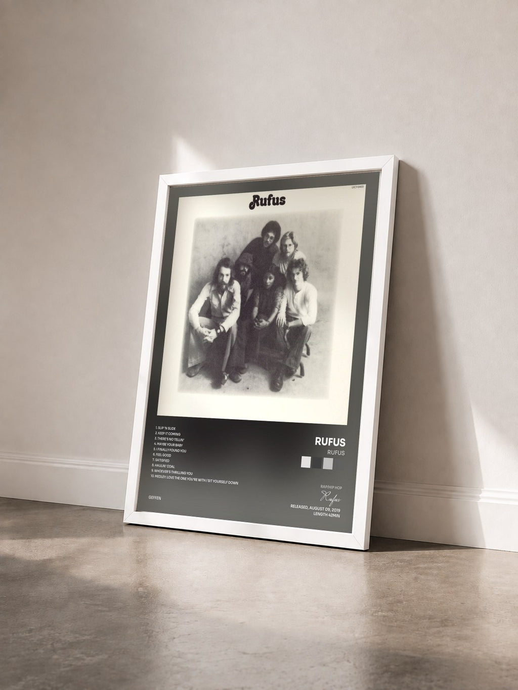 #blanc Tableau de l'album Rufus de Rufus vu de trois quarts, cadre blanc