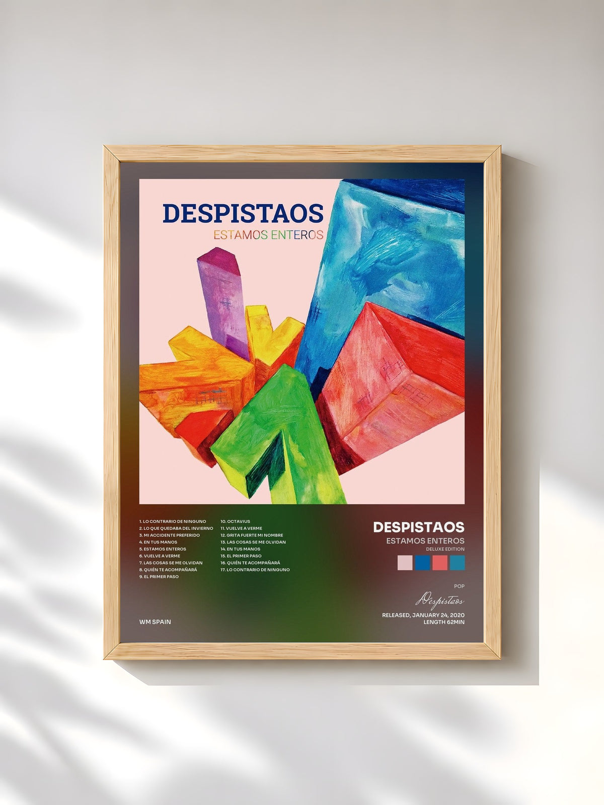 #bois Tableau de l'album Estamos enteros (Deluxe Edition) de Despistaos, cadre en bois brut, imprimé et encadré en France