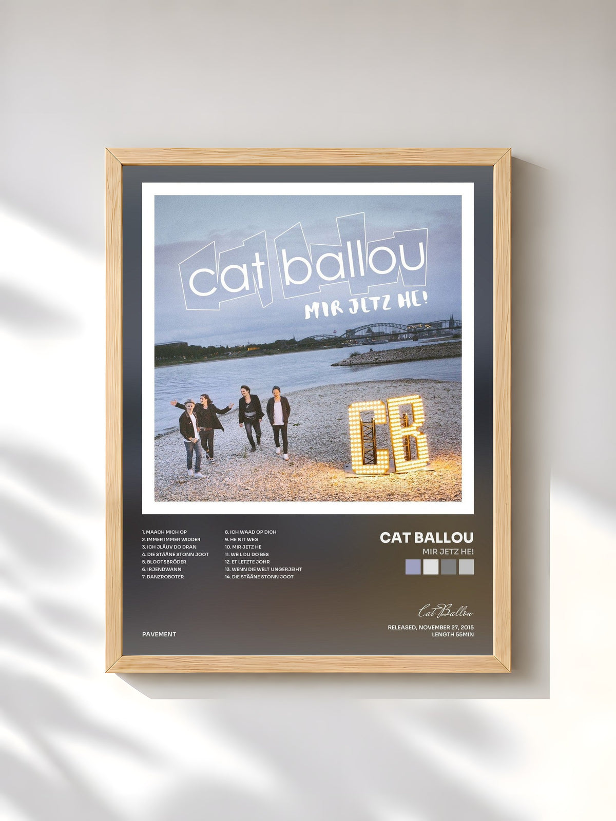 #bois Tableau de l'album Mir jetz he! de Cat Ballou, cadre en bois brut, imprimé et encadré en France