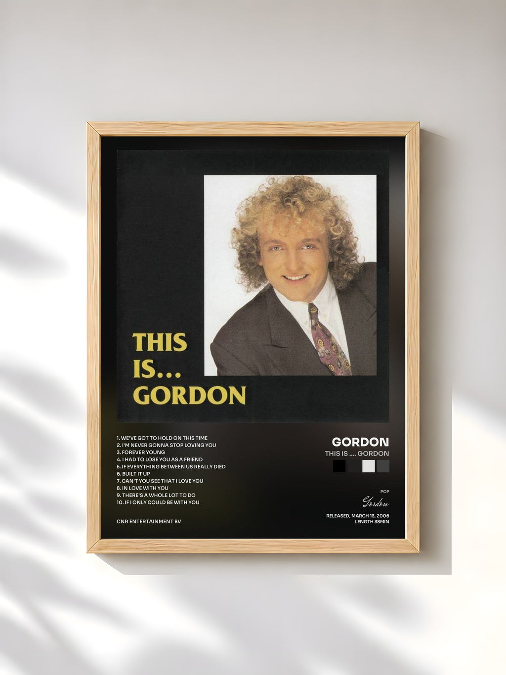 #bois Tableau de l'album This is .... Gordon de Gordon, cadre en bois brut, imprimé et encadré en France