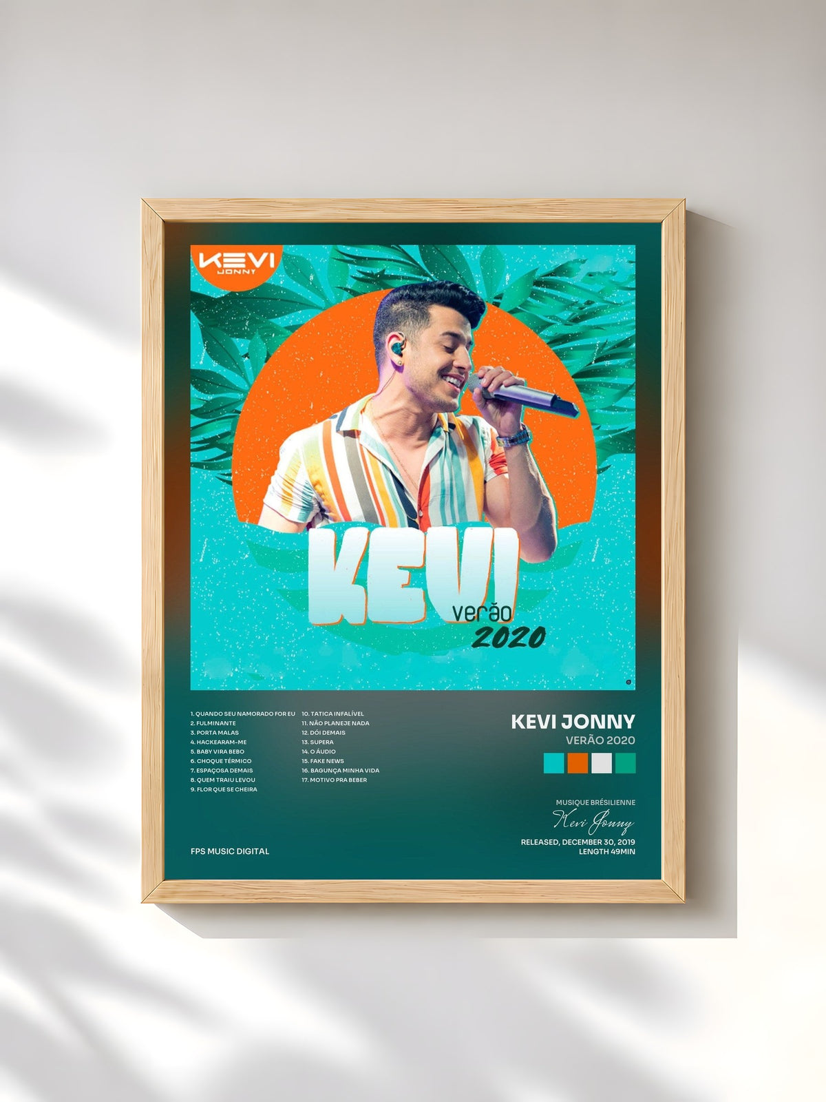 #bois Tableau de l'album Verão 2020 de Kevi Jonny, cadre en bois brut, imprimé et encadré en France