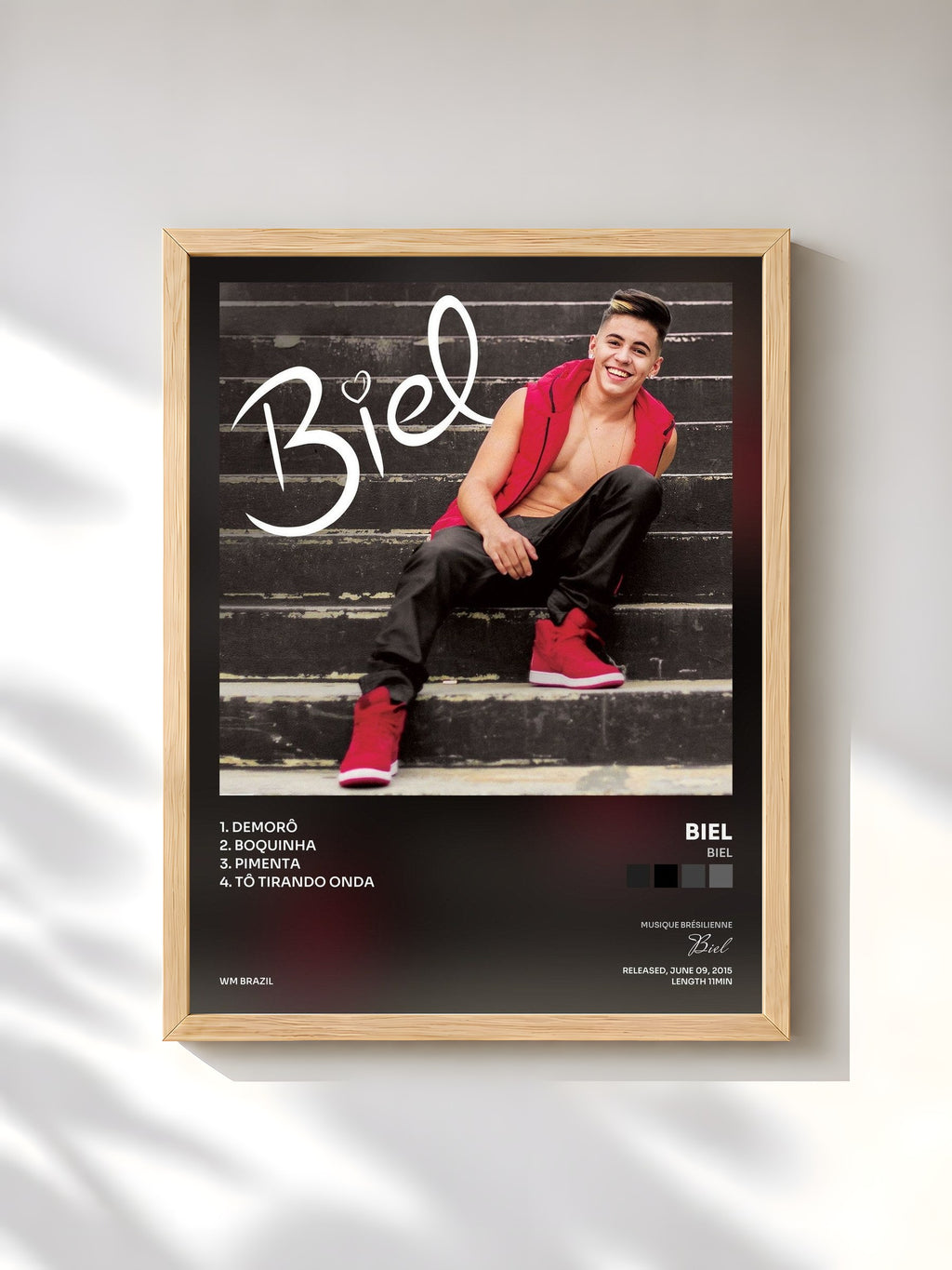 #bois Tableau de l'album Biel de Biel, cadre en bois brut, imprimé et encadré en France