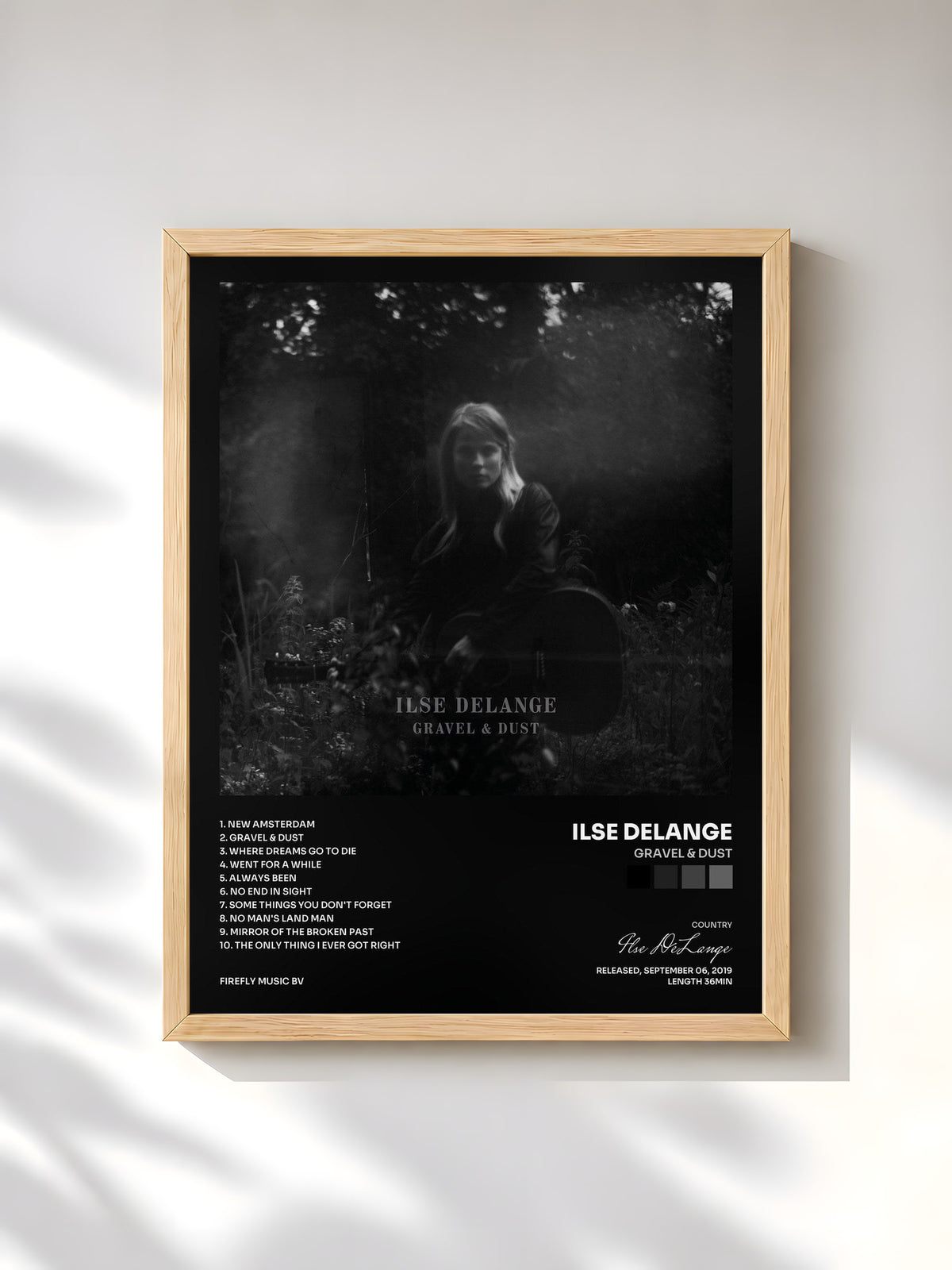 #bois Tableau de l'album Gravel & Dust de Ilse DeLange, cadre en bois brut, imprimé et encadré en France