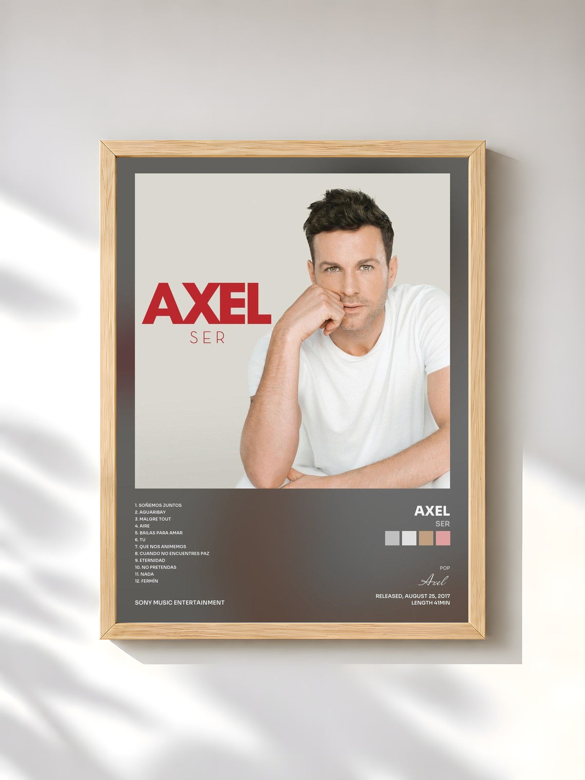 #bois Tableau de l'album Ser de Axel, cadre en bois brut, imprimé et encadré en France